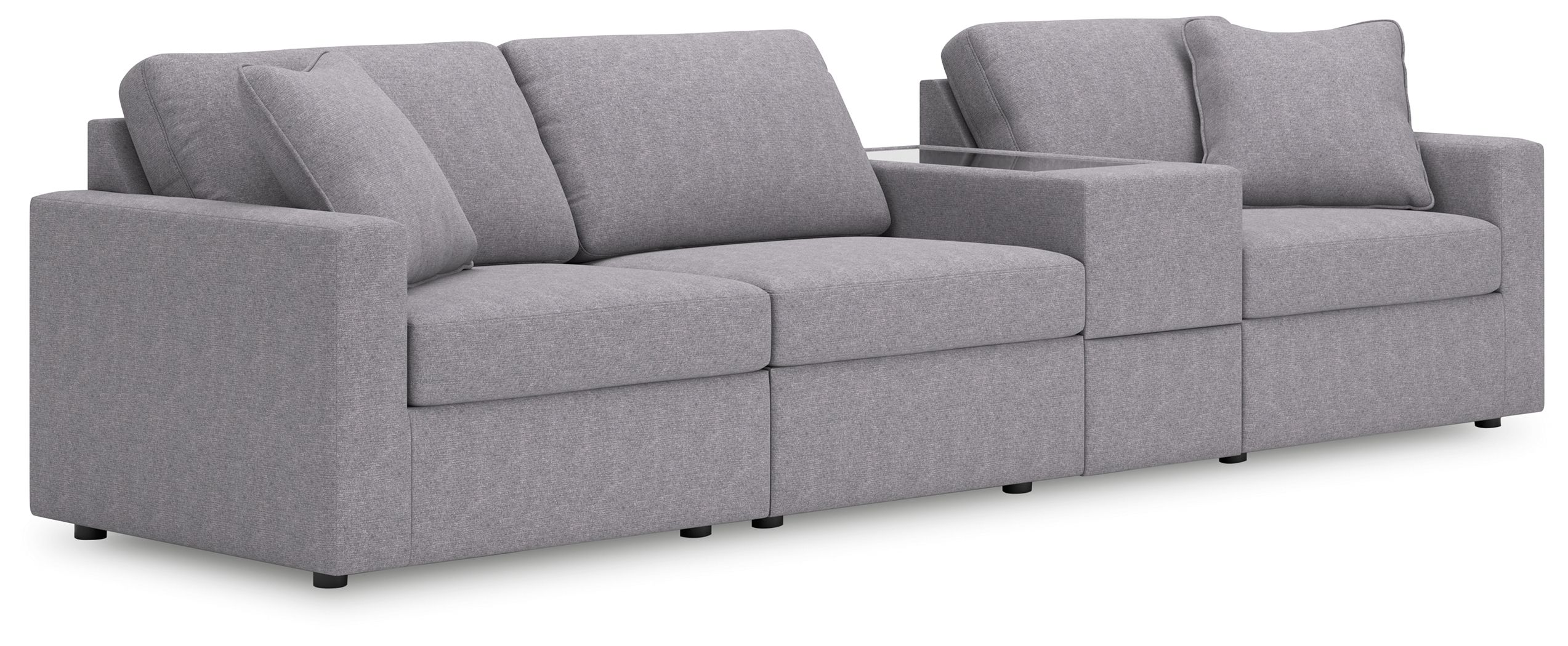 Modmax - 4-Piece Sectional With Storage Console - Granite