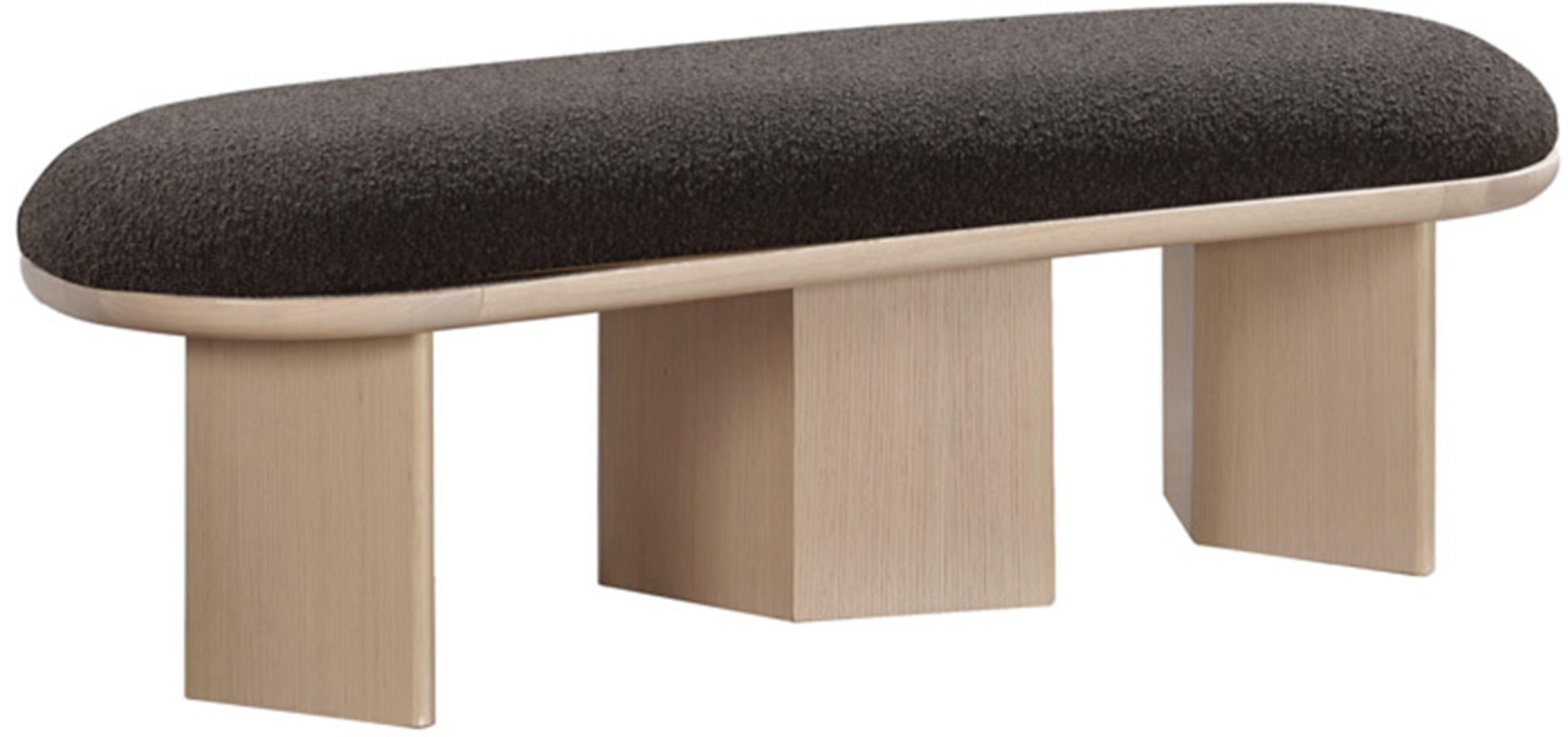 Wilshire - Bench With Natural Base - Brown