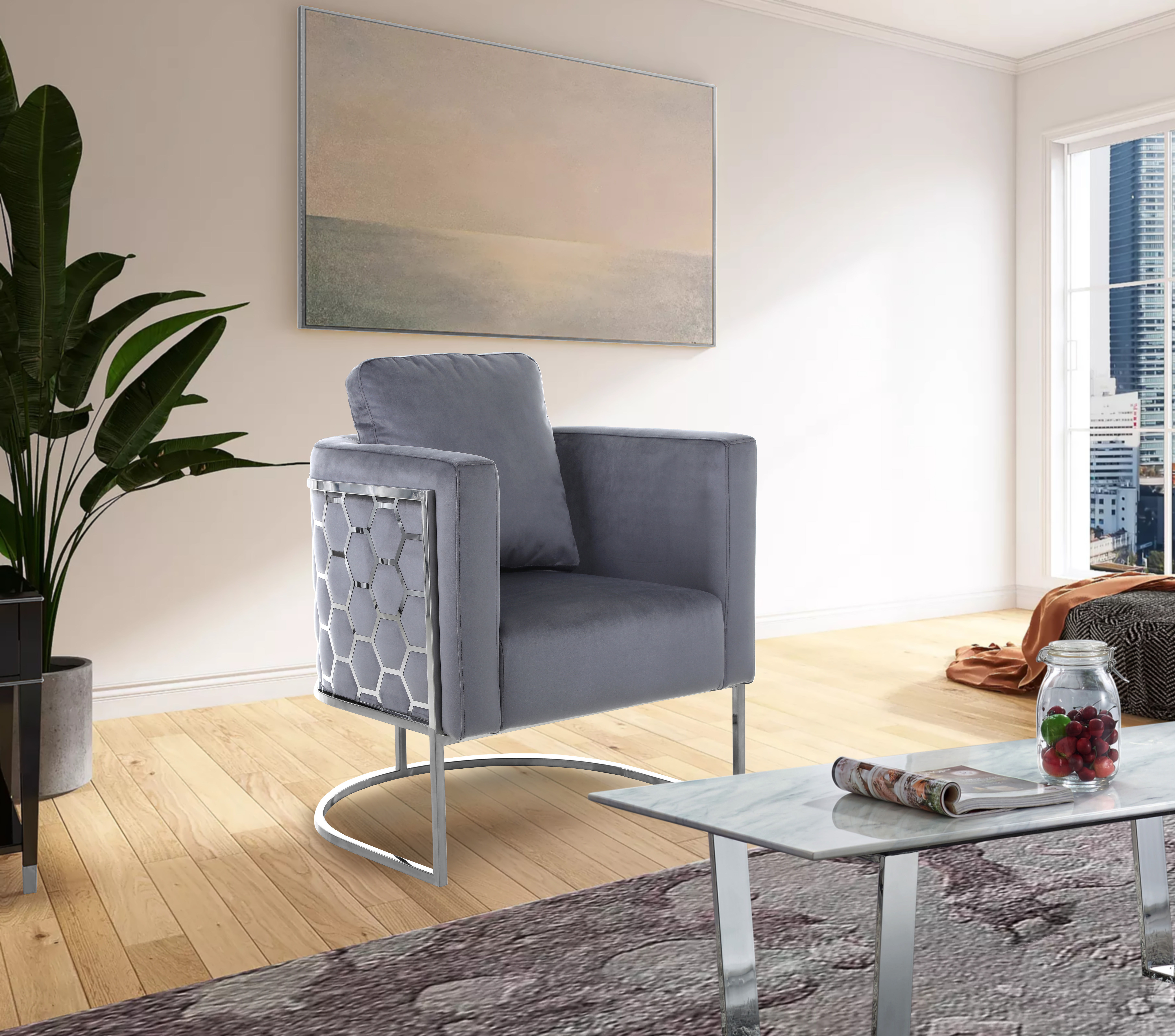 Casa - Fabric Chair - Gray