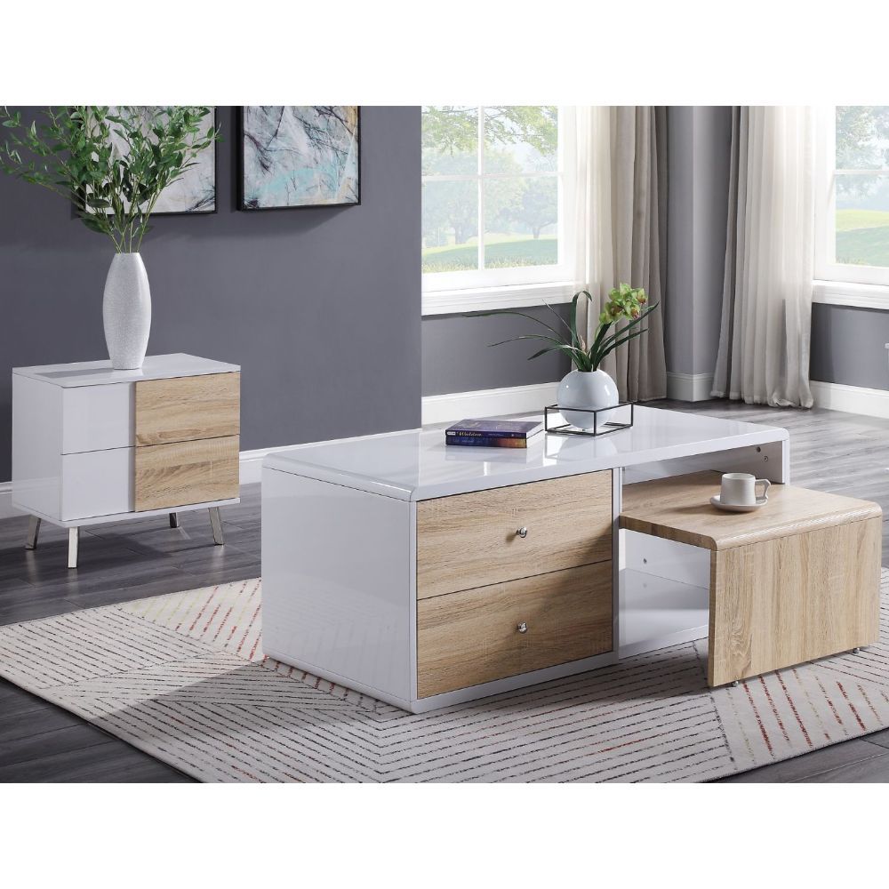 Verux - Coffee Table - White High Gloss, white