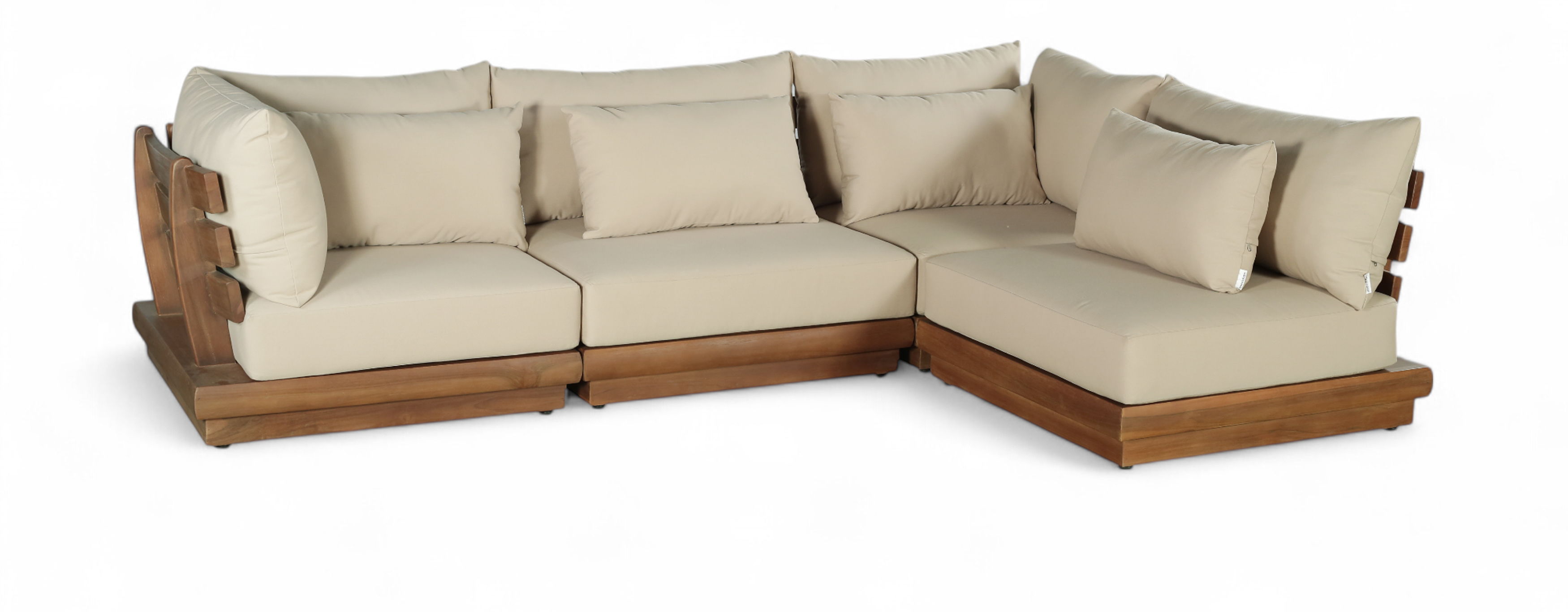 4 Pc · Water Resistant Fabric Upholstered Outdoor Patio Modular Sectional