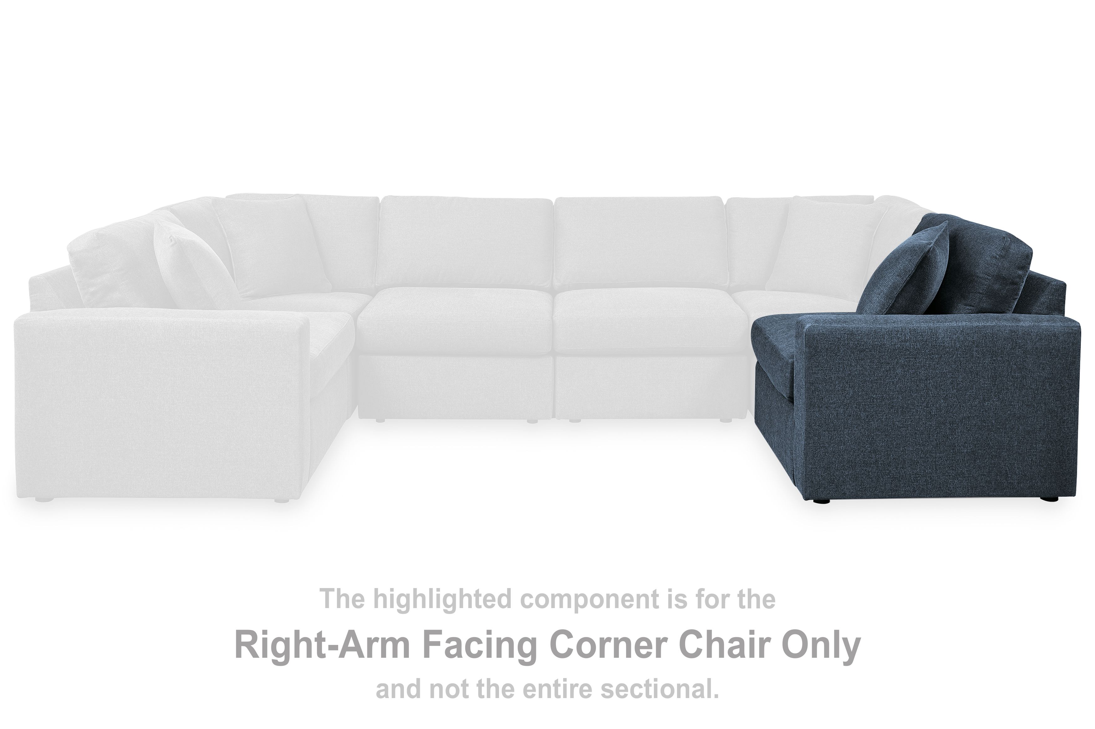 Modmax - Raf Corner Chair - Fabric - Ink