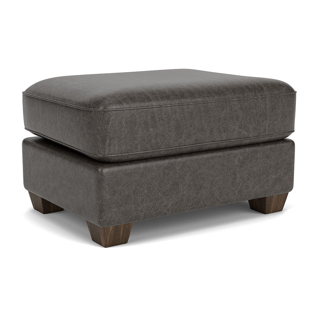 Thornton - Leather Ottoman, dark brown, view 2