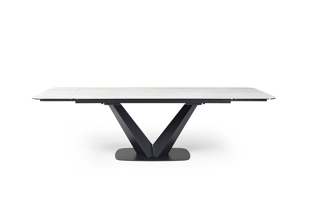 9189 - 71" Dining Table With Extensions - Gray / Black