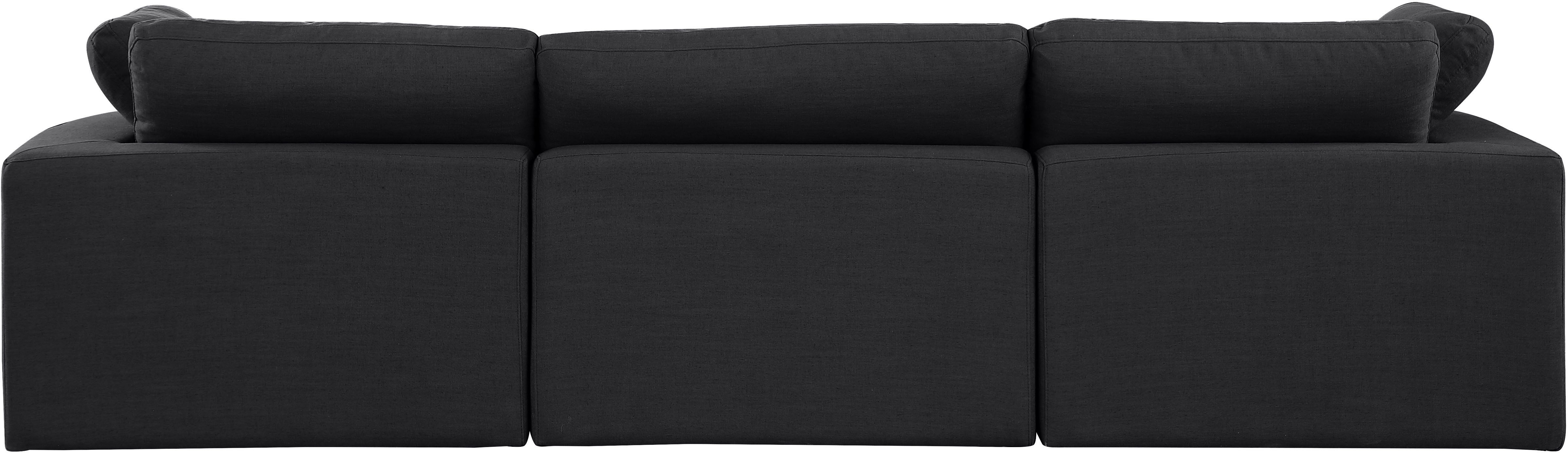 Comfy - Linen Modular Sofa 3 Pieces - Charcoal