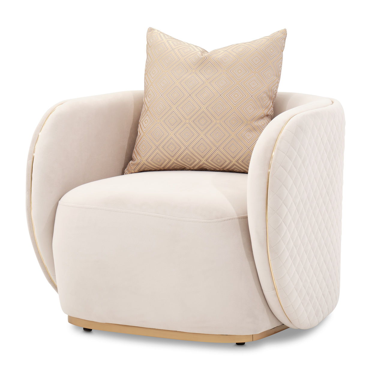 Ariana - Accent Chair - Beige/Gold Image