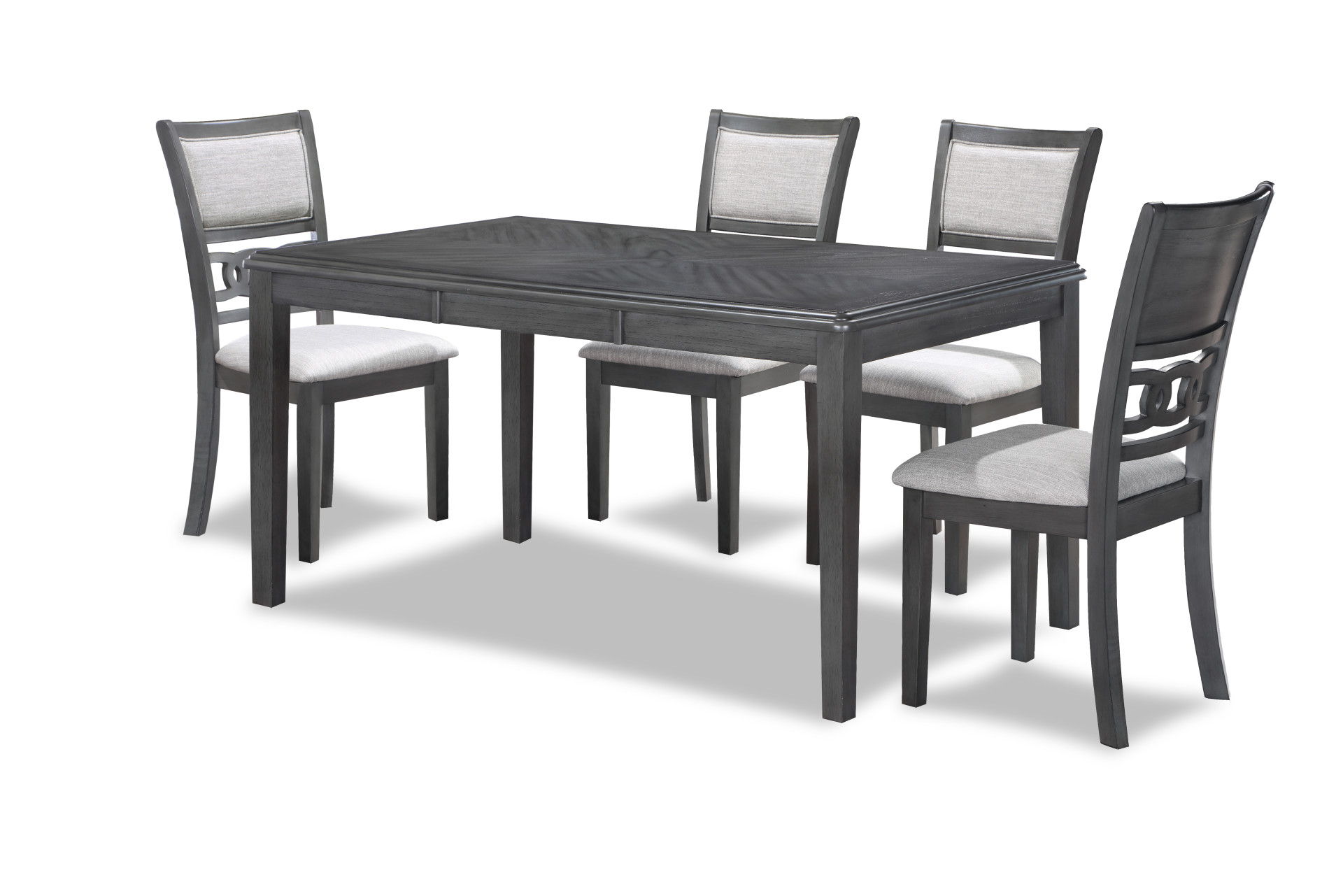 Gia - 5 Piece Dining Set (Table & 4 Chairs) - Gray