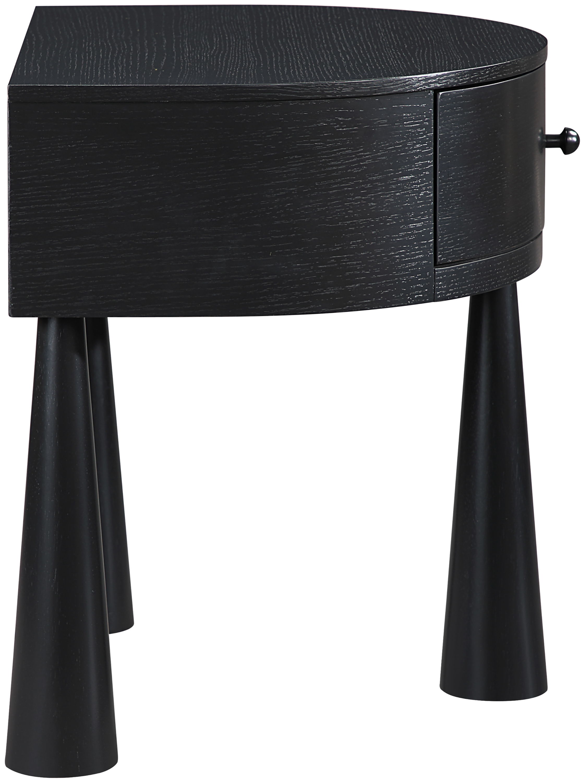 Oasis - Acacia Veneer And Solid Wood Night Stand - Black
