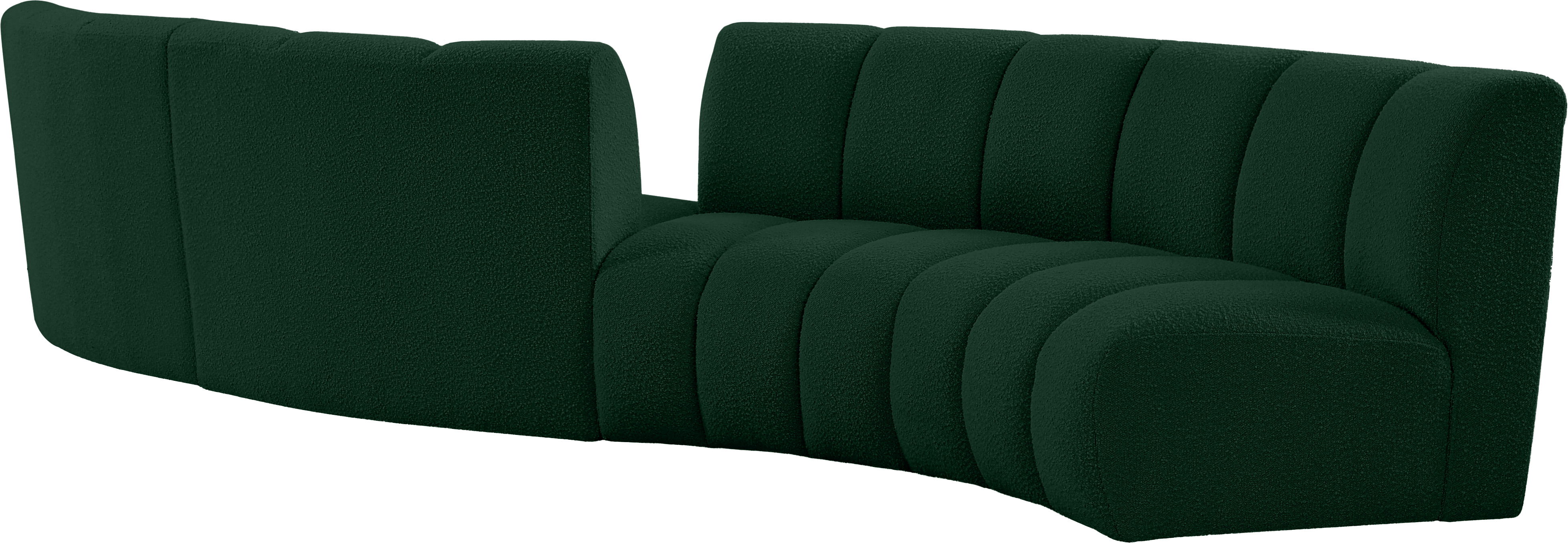 Infinity - 4 Piece S-Shaped Modular Sectional - Green
