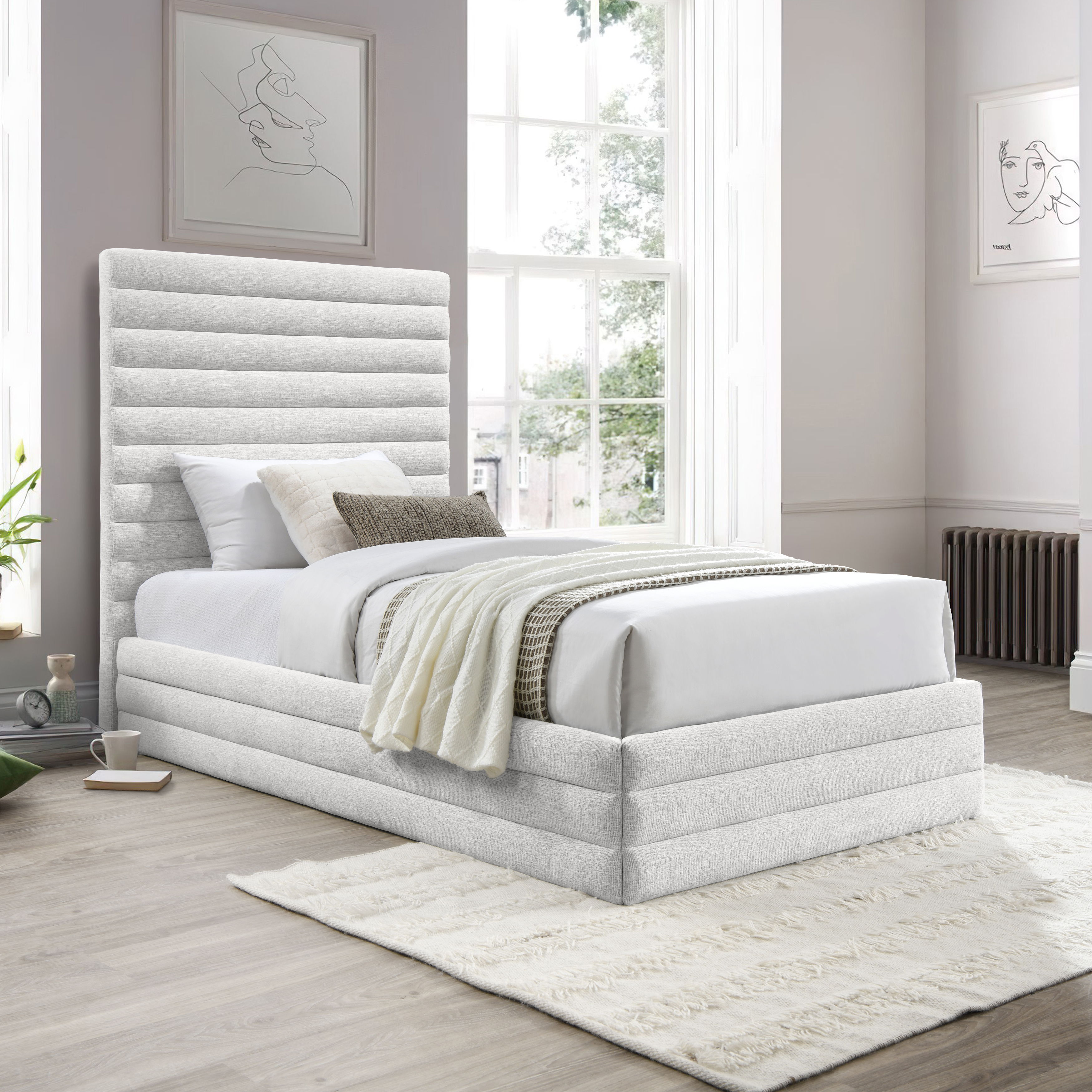 Maxwell - Twin Bed - Cream