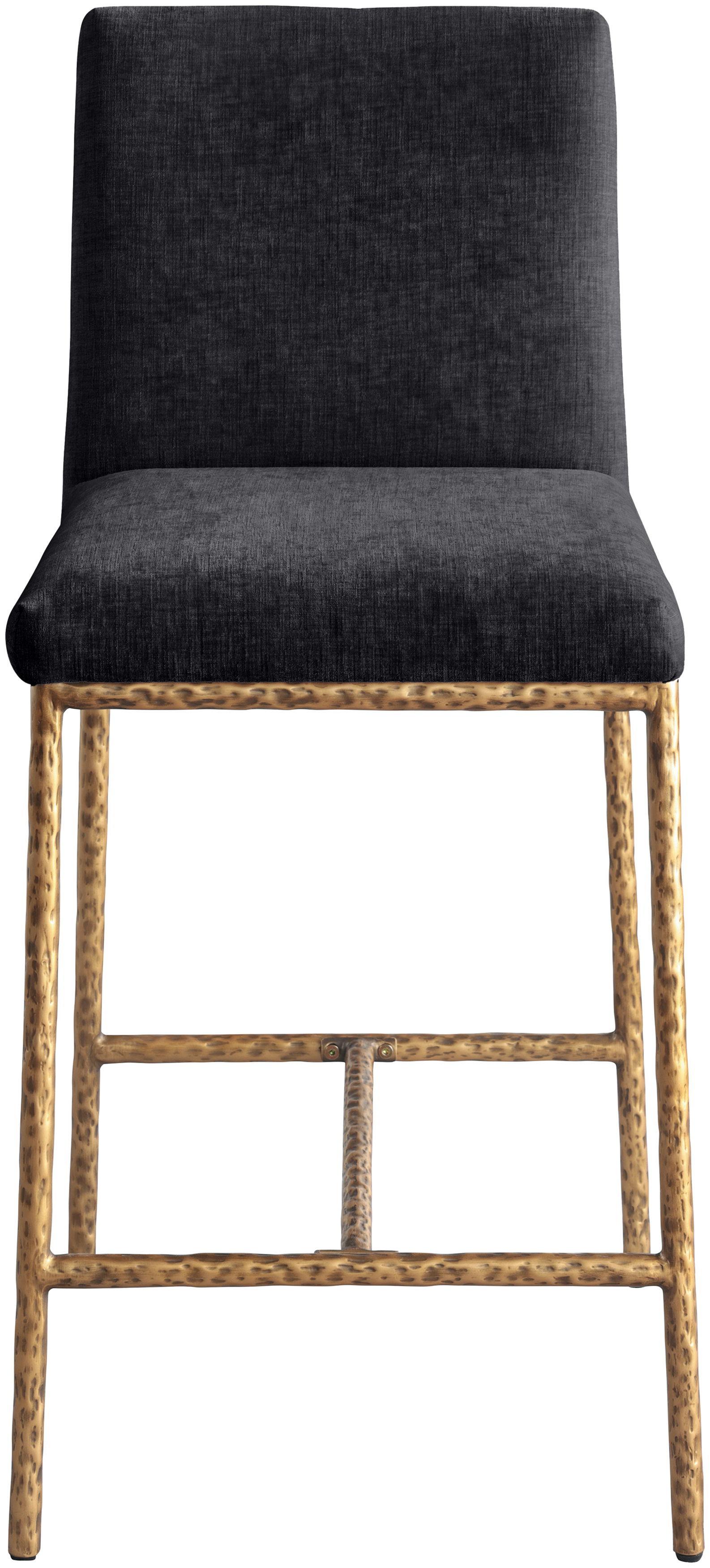 Reeves - Chenille Upholstered Counter Stool (Set of 2) - Black