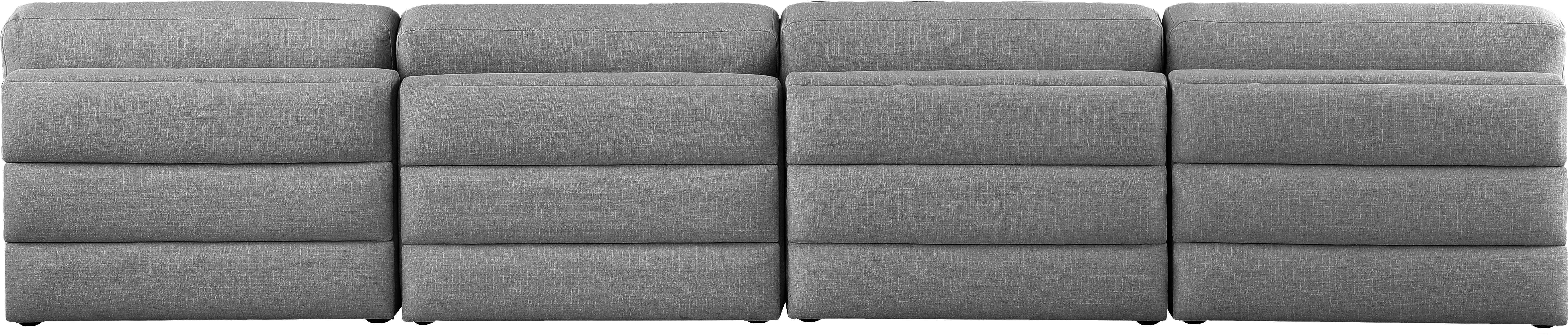 Beckham - Modular 4 Piece Armless Sofa - Gray