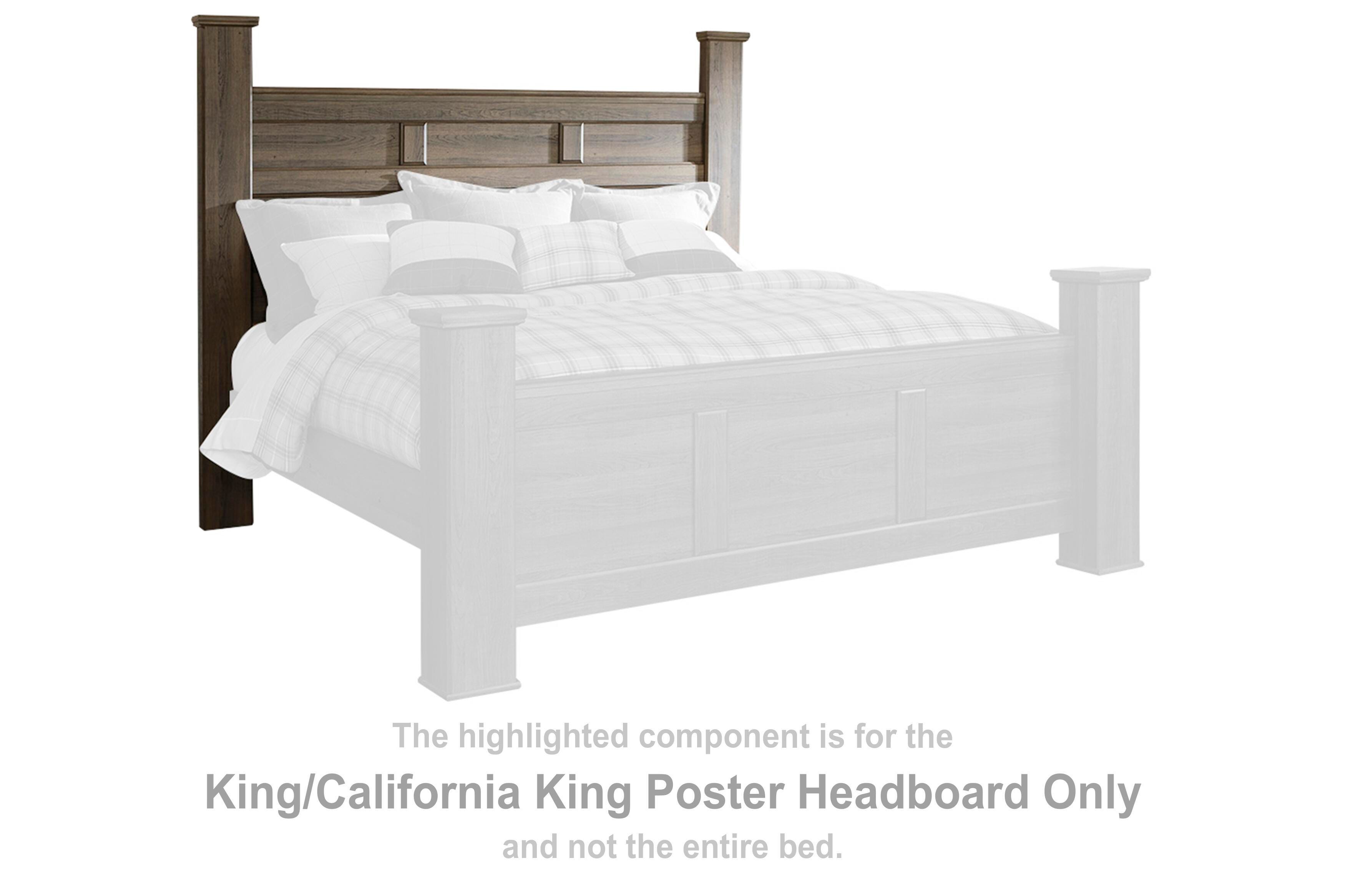 Juararo – King/Cal King Poster Headboard – Dark Brown