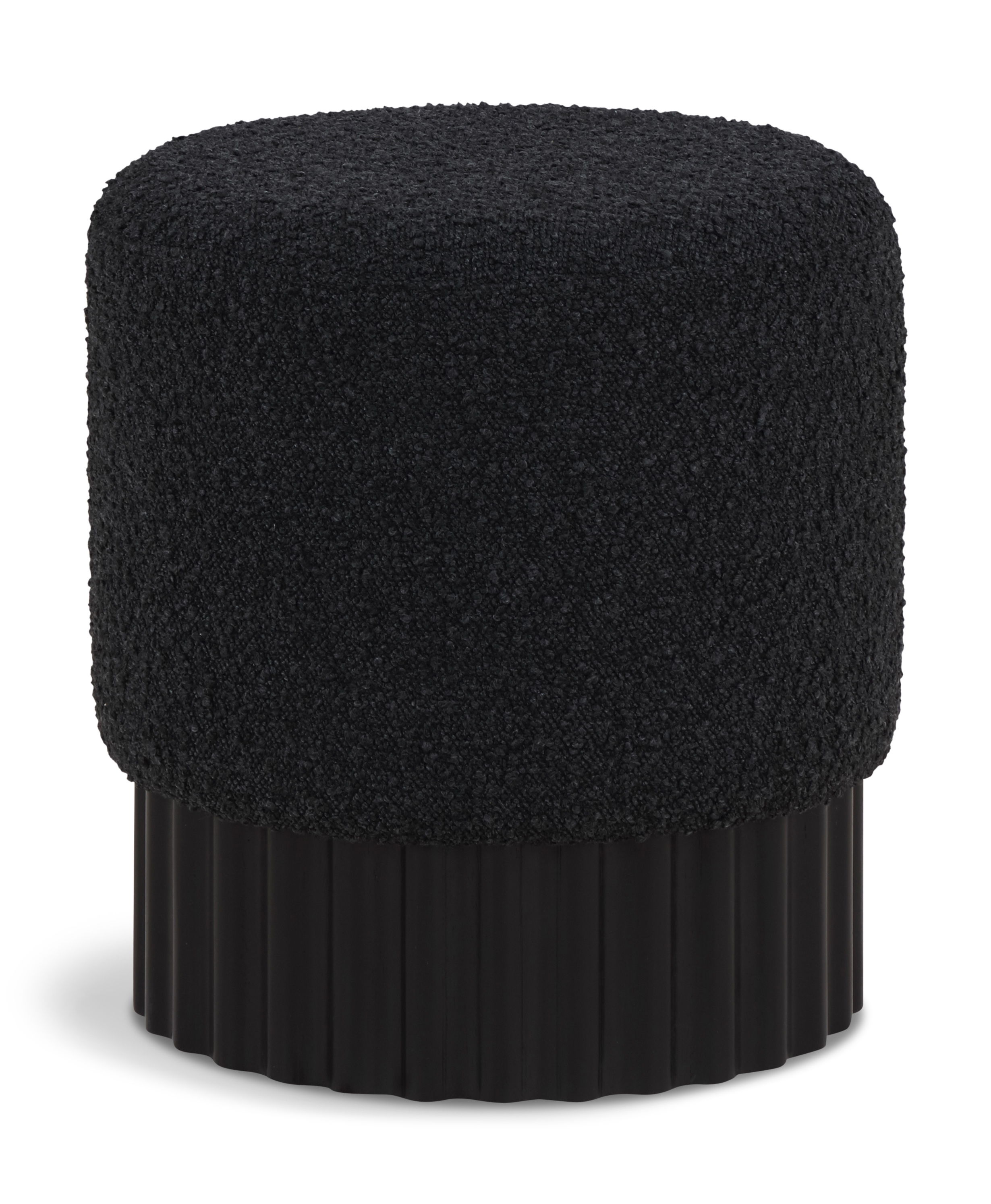Veranda - Ottoman / Stool With Black Base - Black