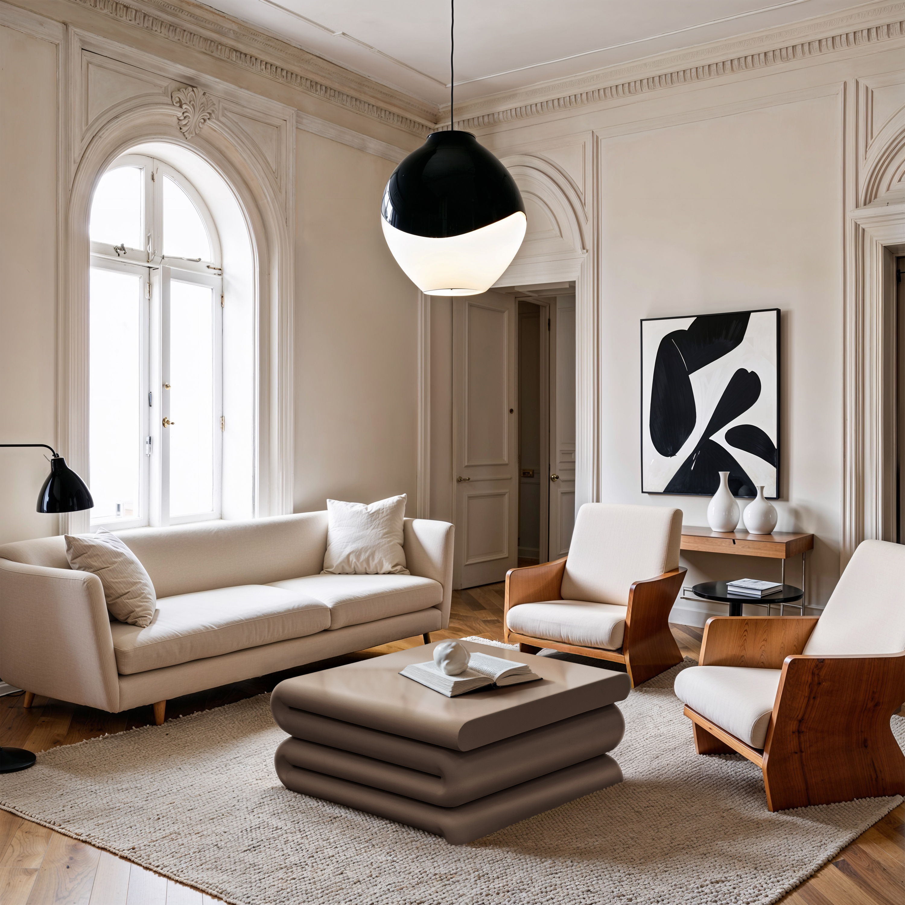 Roland - Iron Coffee Table - Taupe