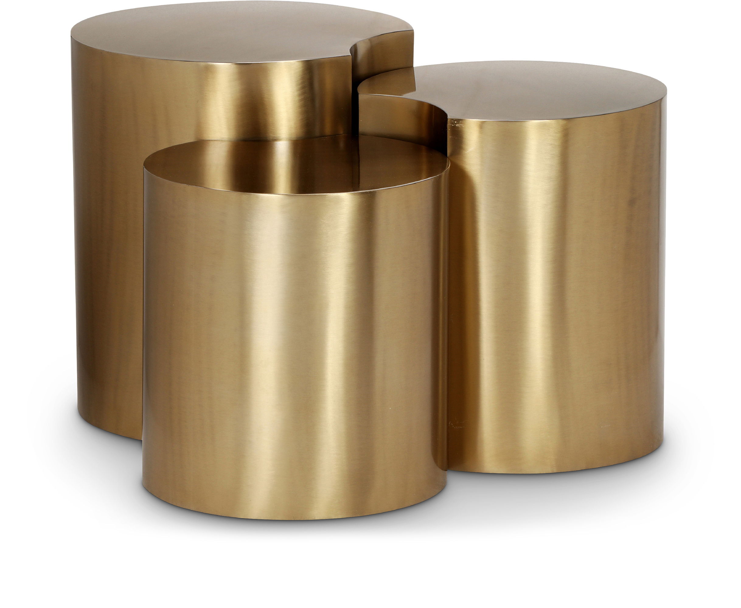 Dimple - 20" 3 Piece Modular End Table - Gold