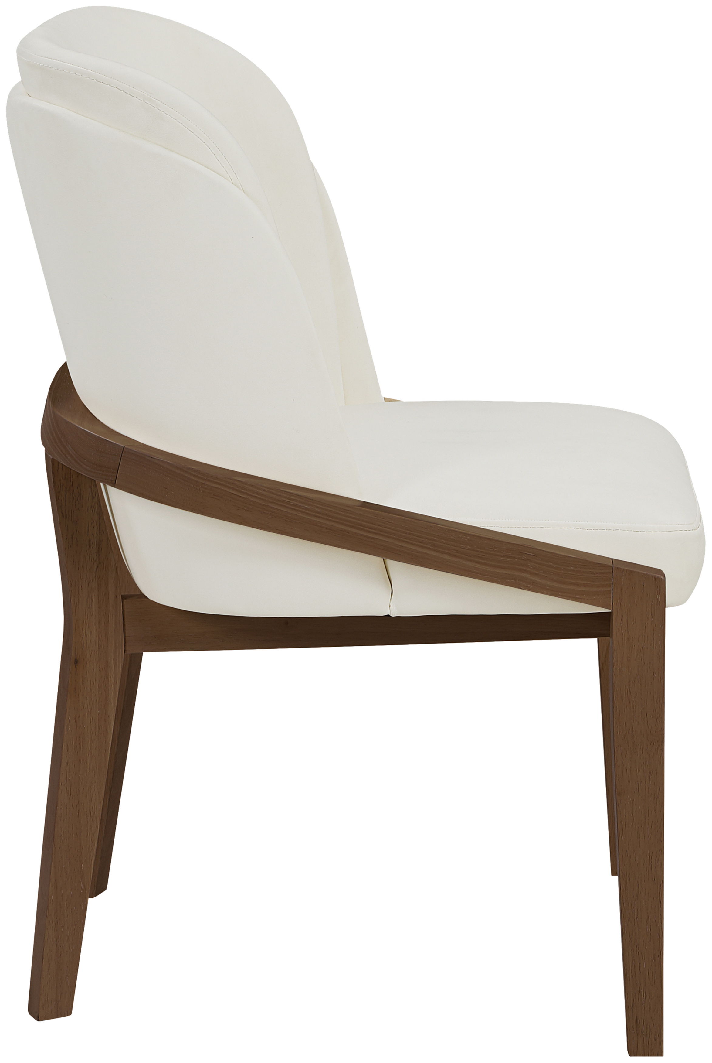 Navo - Vegan Leather Dining Chair - Cream