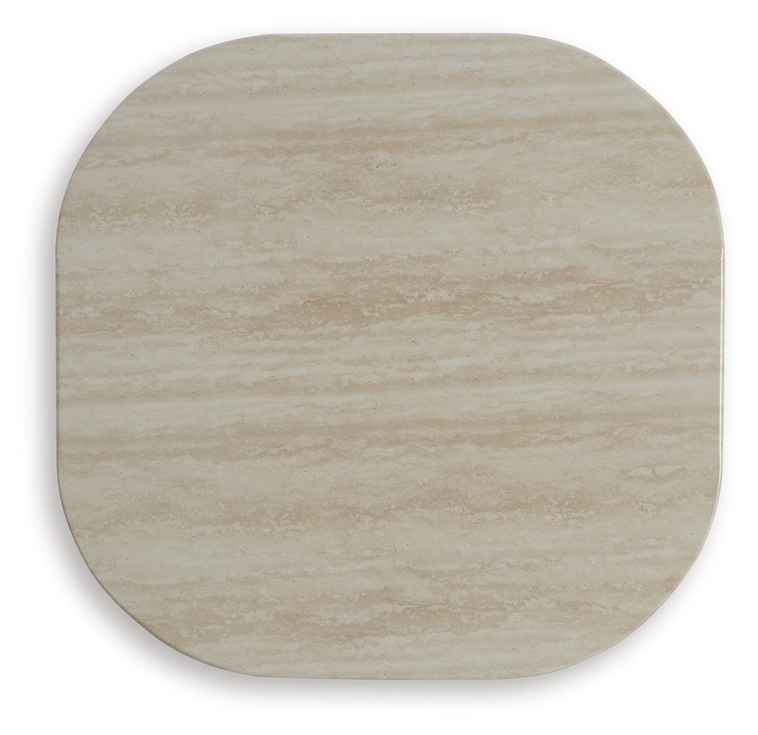 Ashley Furniture Kimora - Square End Table - Beige / Dark Brown - Image 4