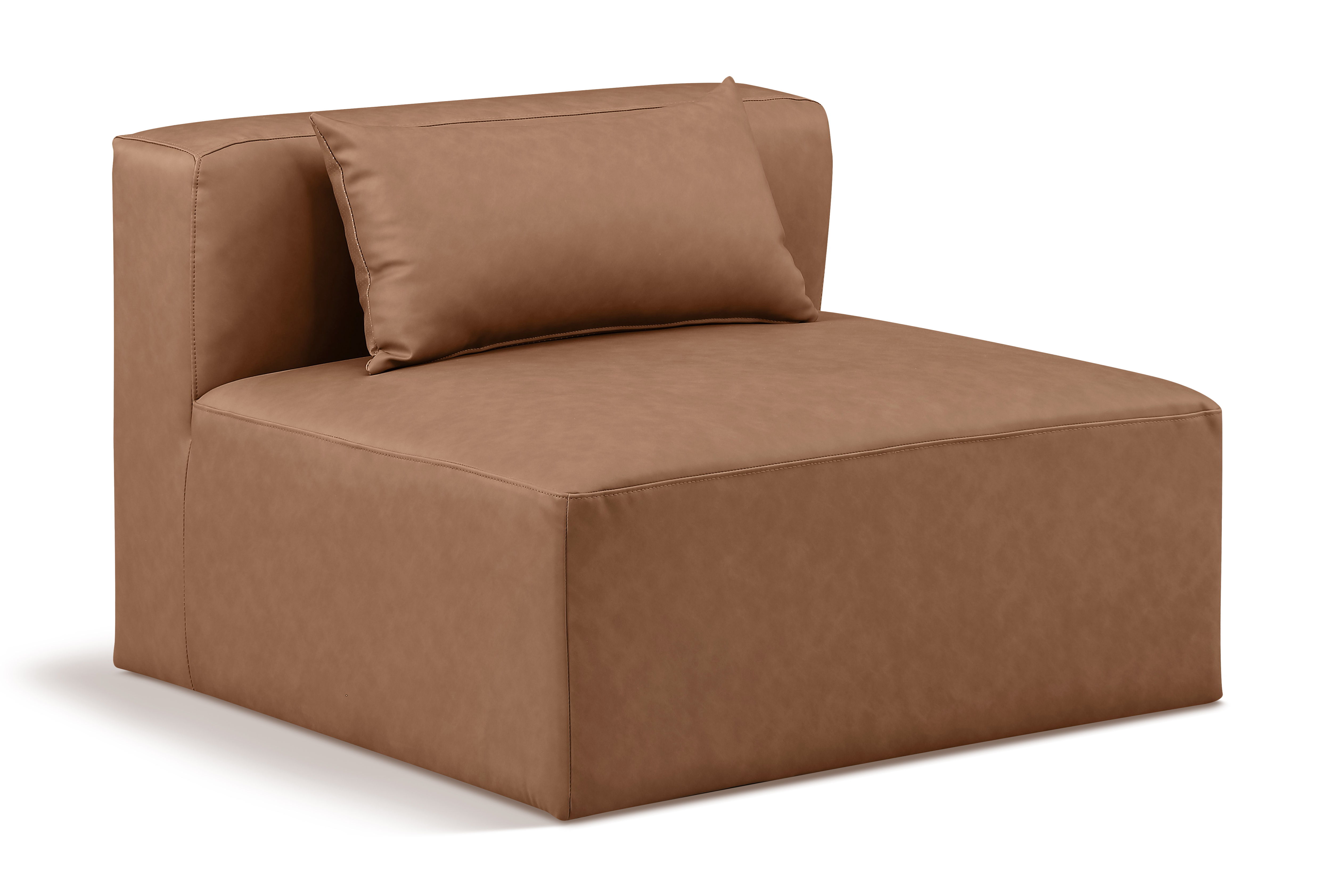 Cube - Armless Chair - Brown