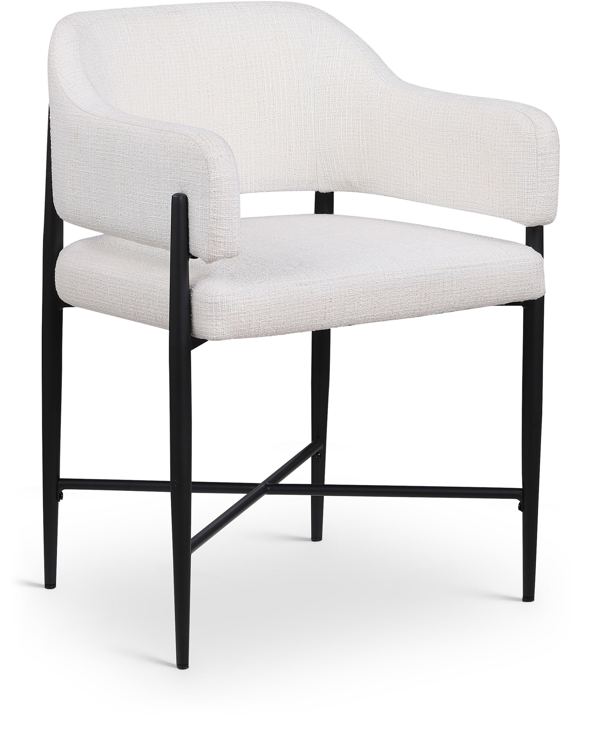 Dame - Fabric Upholstered Dining Chair (Set of 2) - Cream
