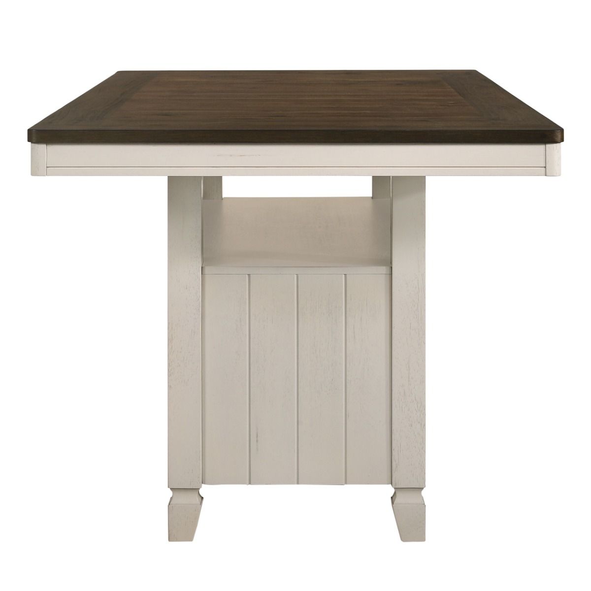 Tasnim - Counter Dining Table - Oak & Antique White, white, view 4