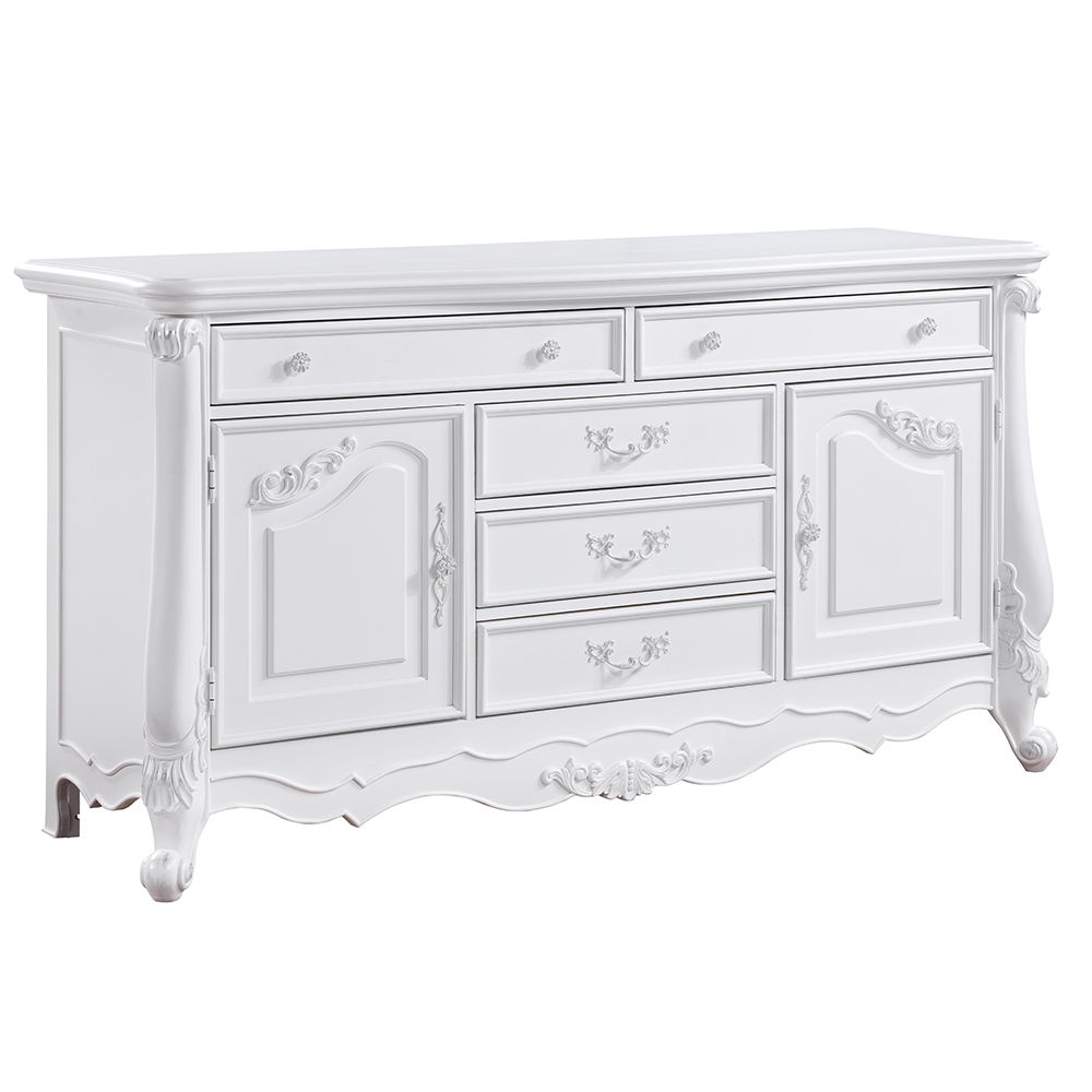 Latisha - Dresser - White, dark brown, view 2
