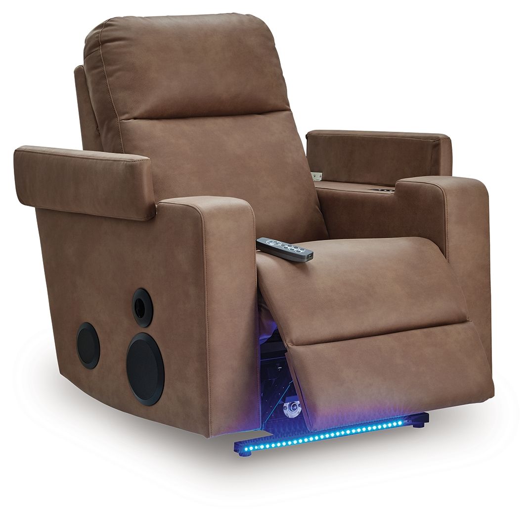 Ashley Furniture Lorrenton - Glider Power Recliner With Audio System - Caramel - Image 2