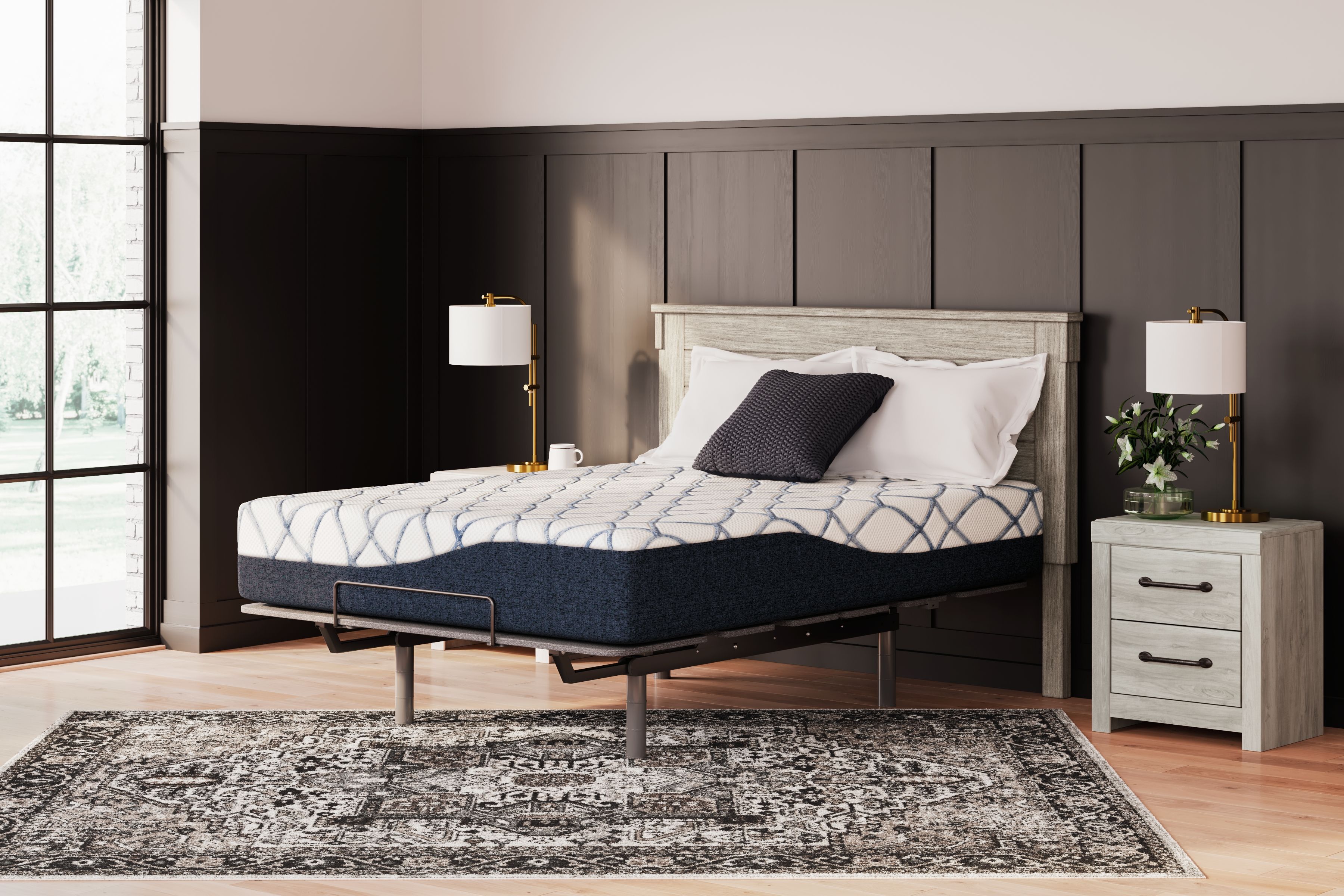 Ashley Furniture 12 Inch Chime Elite 2.0 - Full Mattress - White / Blue - Image 9