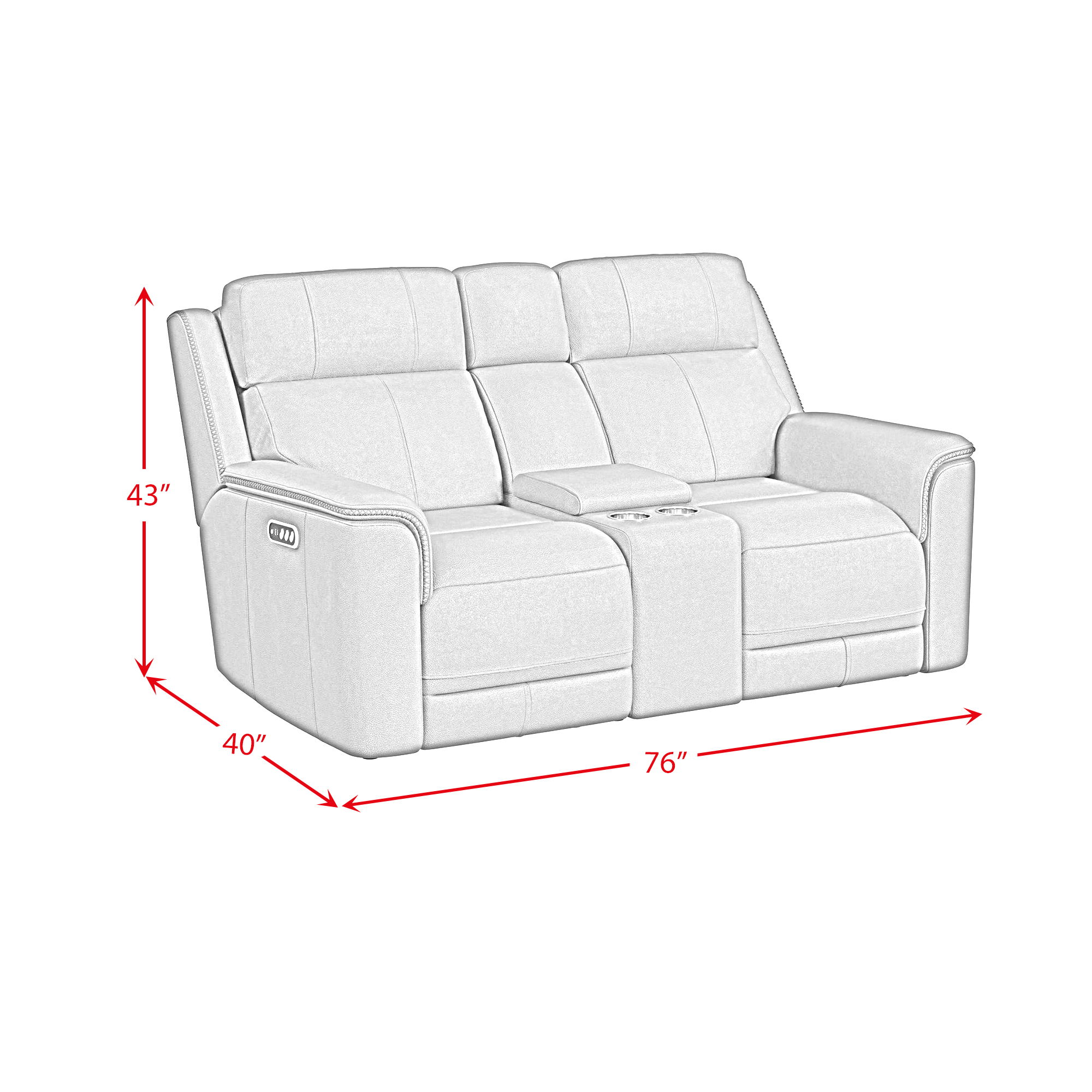 Mustang - 2 Piece Living Room Set (Sofa & Loveseat) - Aline Anthracite