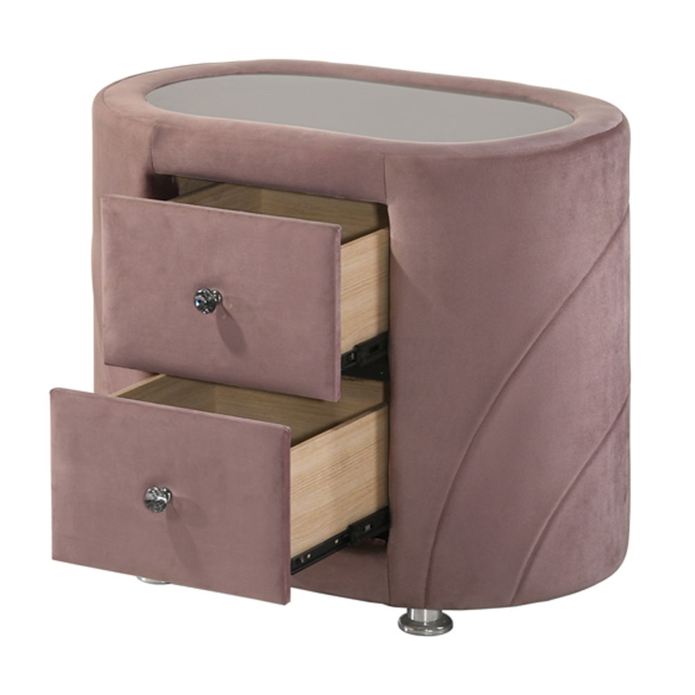 Salonia - Nightstand - Pink Velvet, pink, view 3