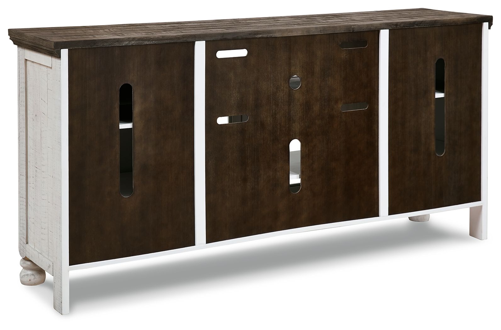 Ashley Furniture Havalance - Extra Large TV Stand - 4 Doors - Brown / Beige - Image 6