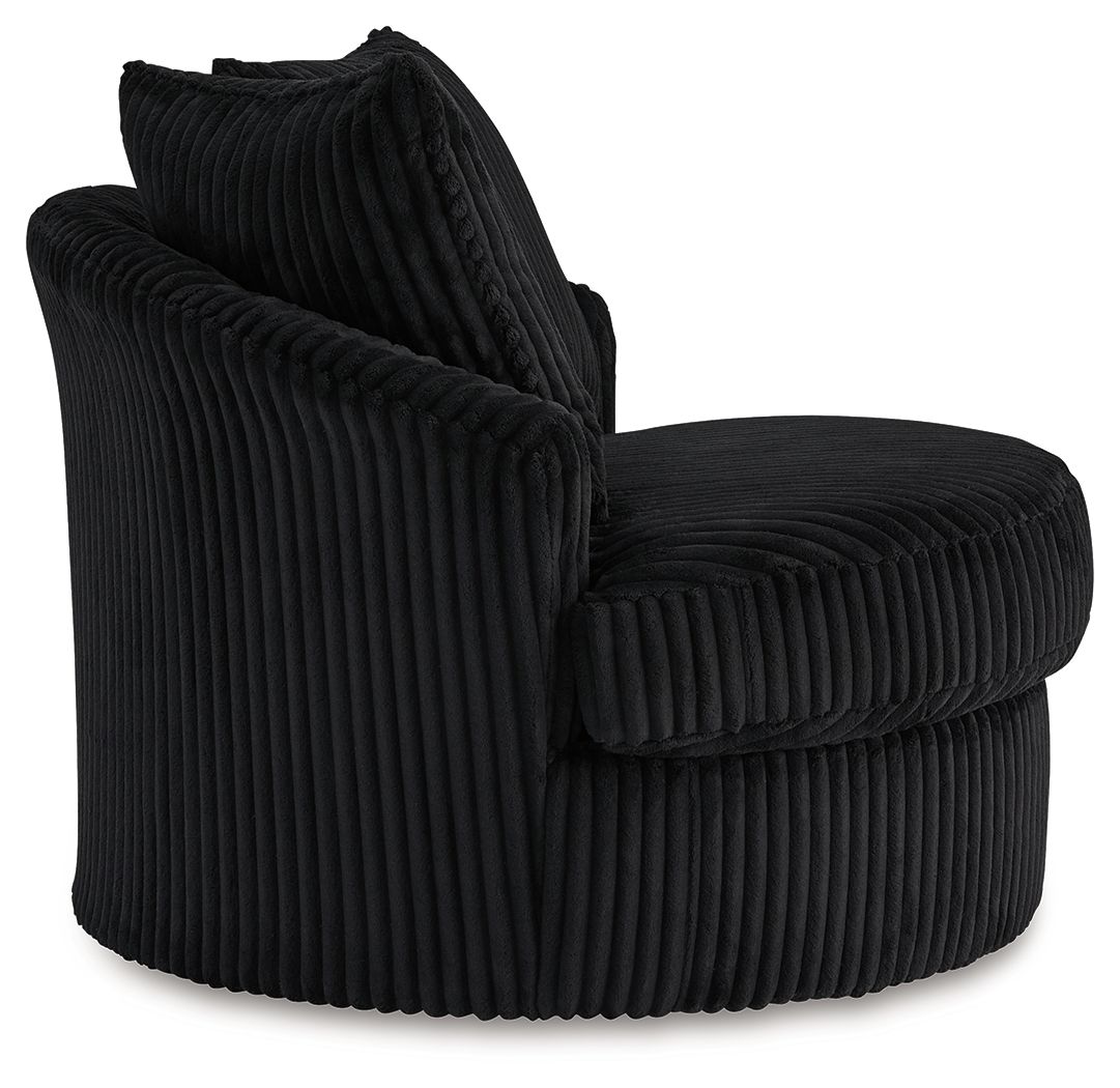Ashley Furniture Gramwell - Swivel Chair - Onyx - Image 4
