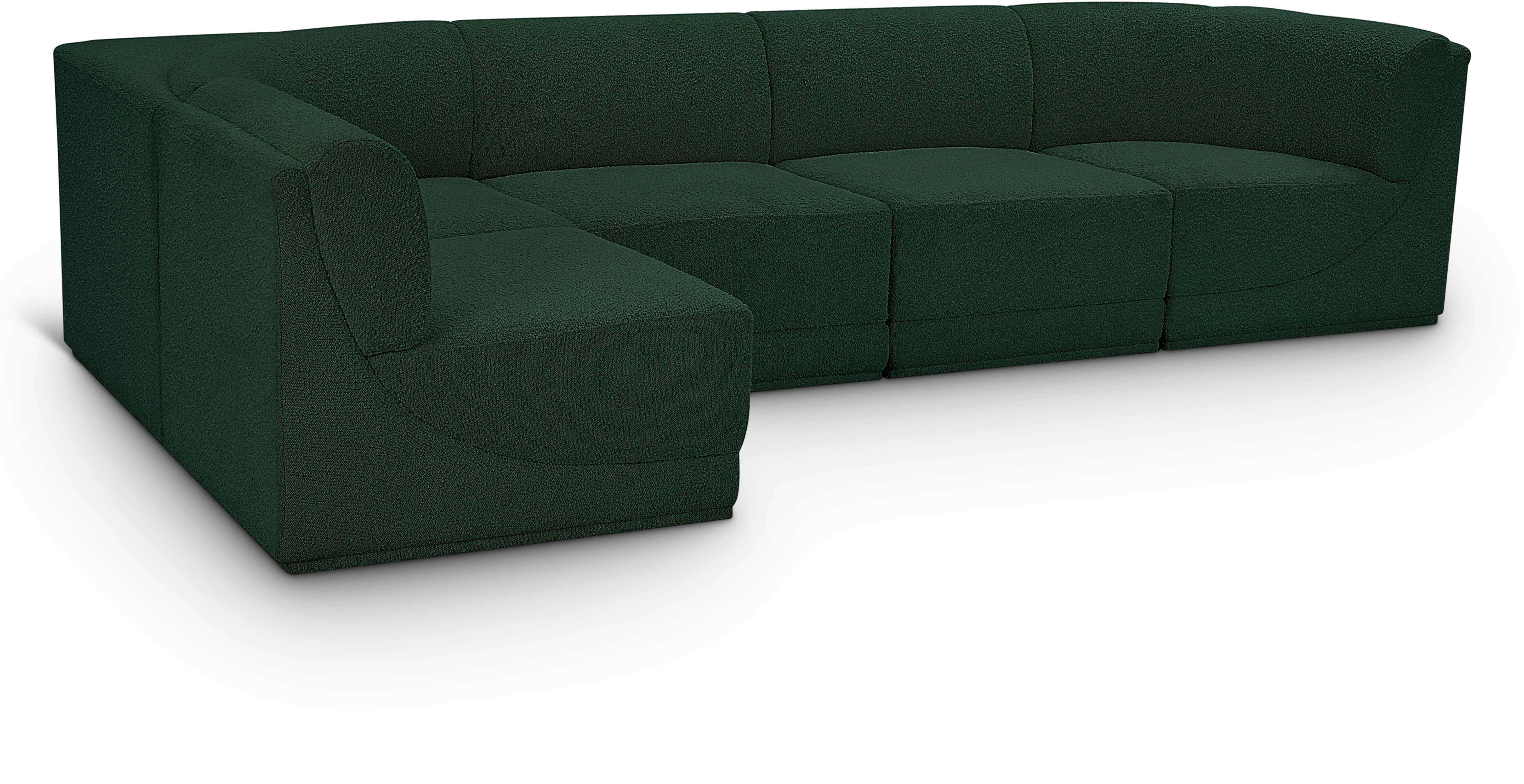 Ollie - 5 Piece Modular Sectional - Green