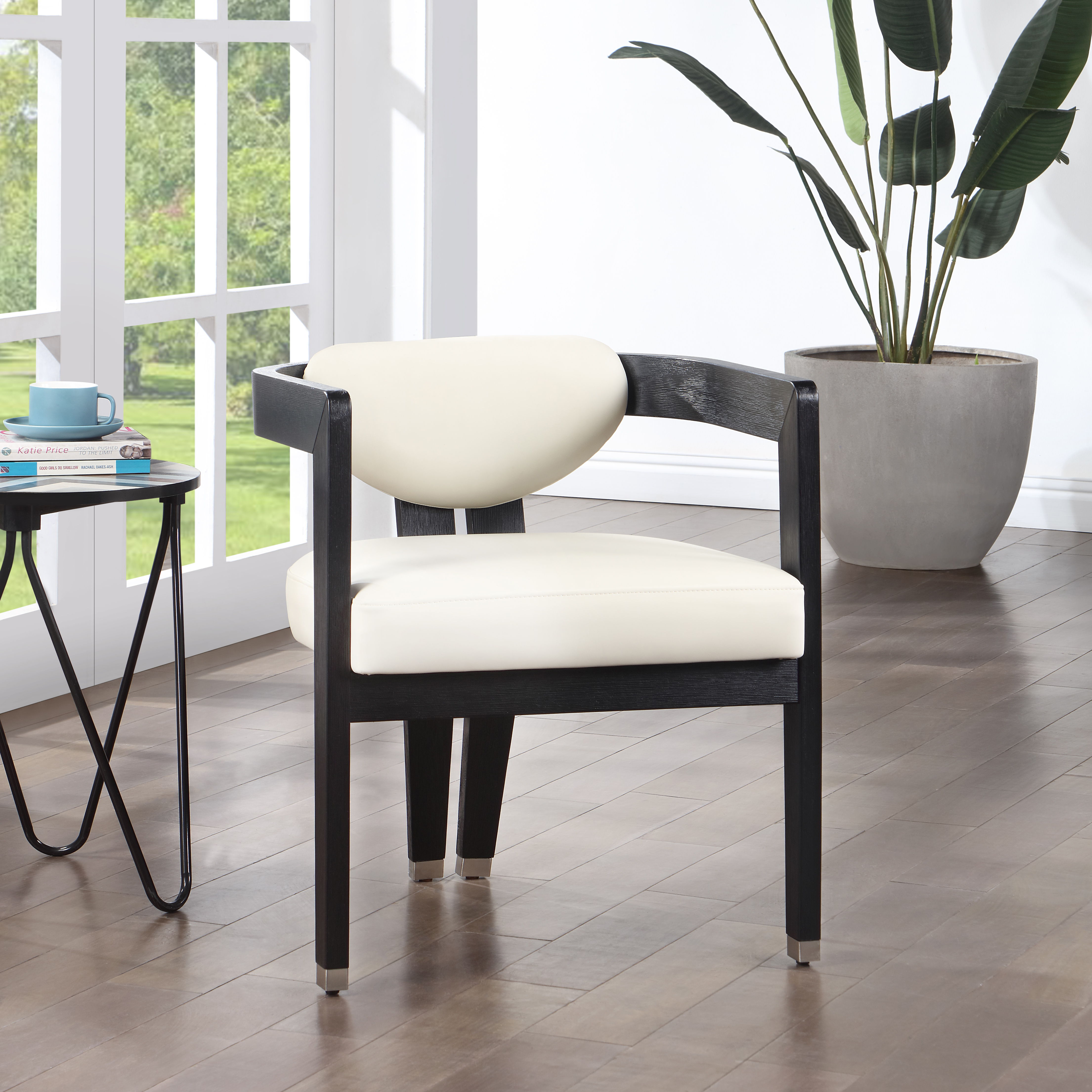 Carlyle - Faux Leather Dining Chair - Cream