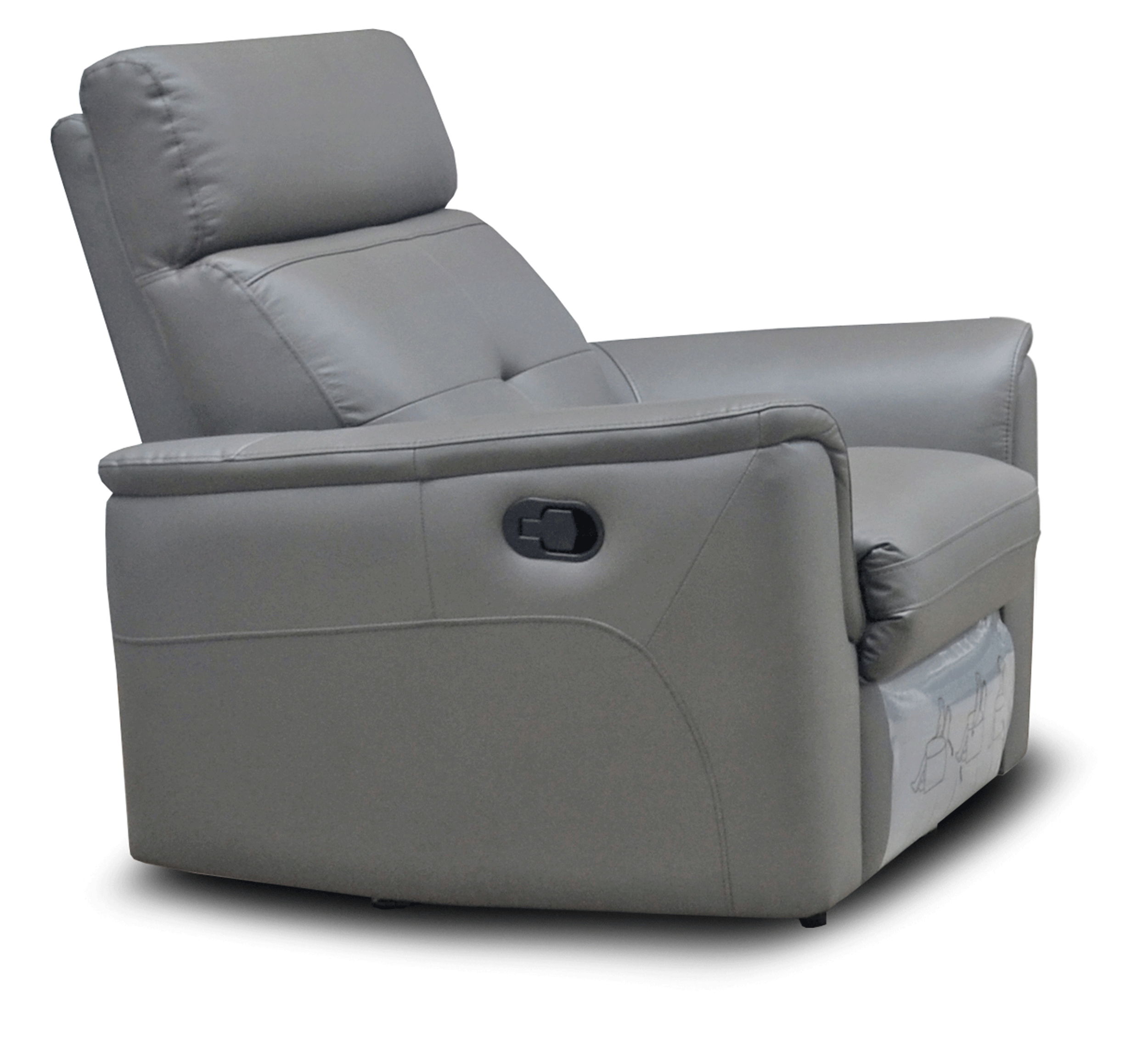 8501 - Chair With Manual Recliner - Dark Gray