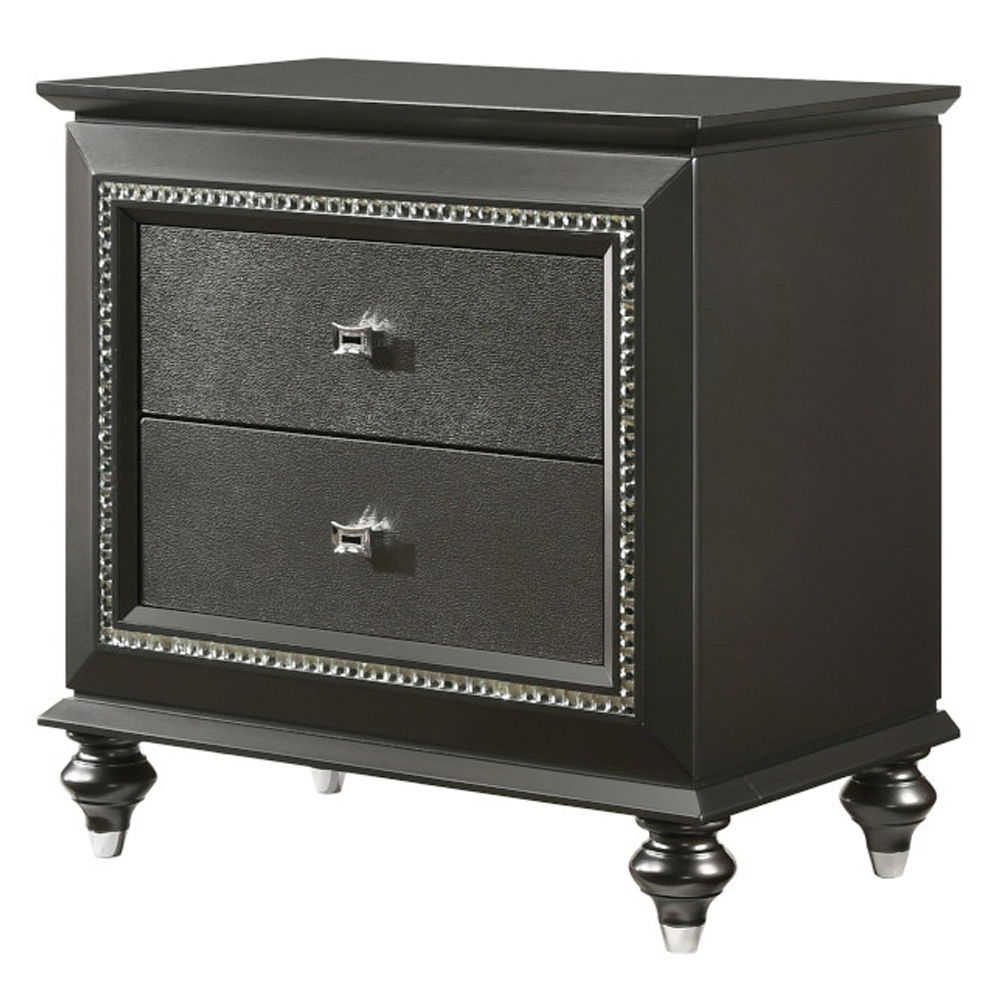 Kaitlyn - Nightstand - Metallic Gray, dark gray, view 2