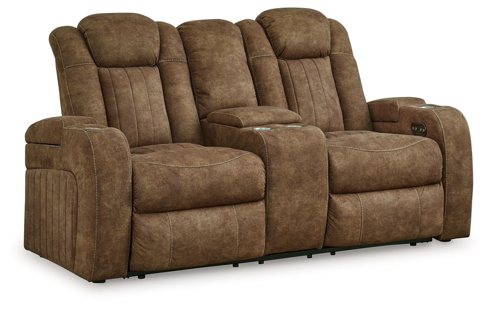 Power Reclining Loveseat With Console /Adj Hdrst