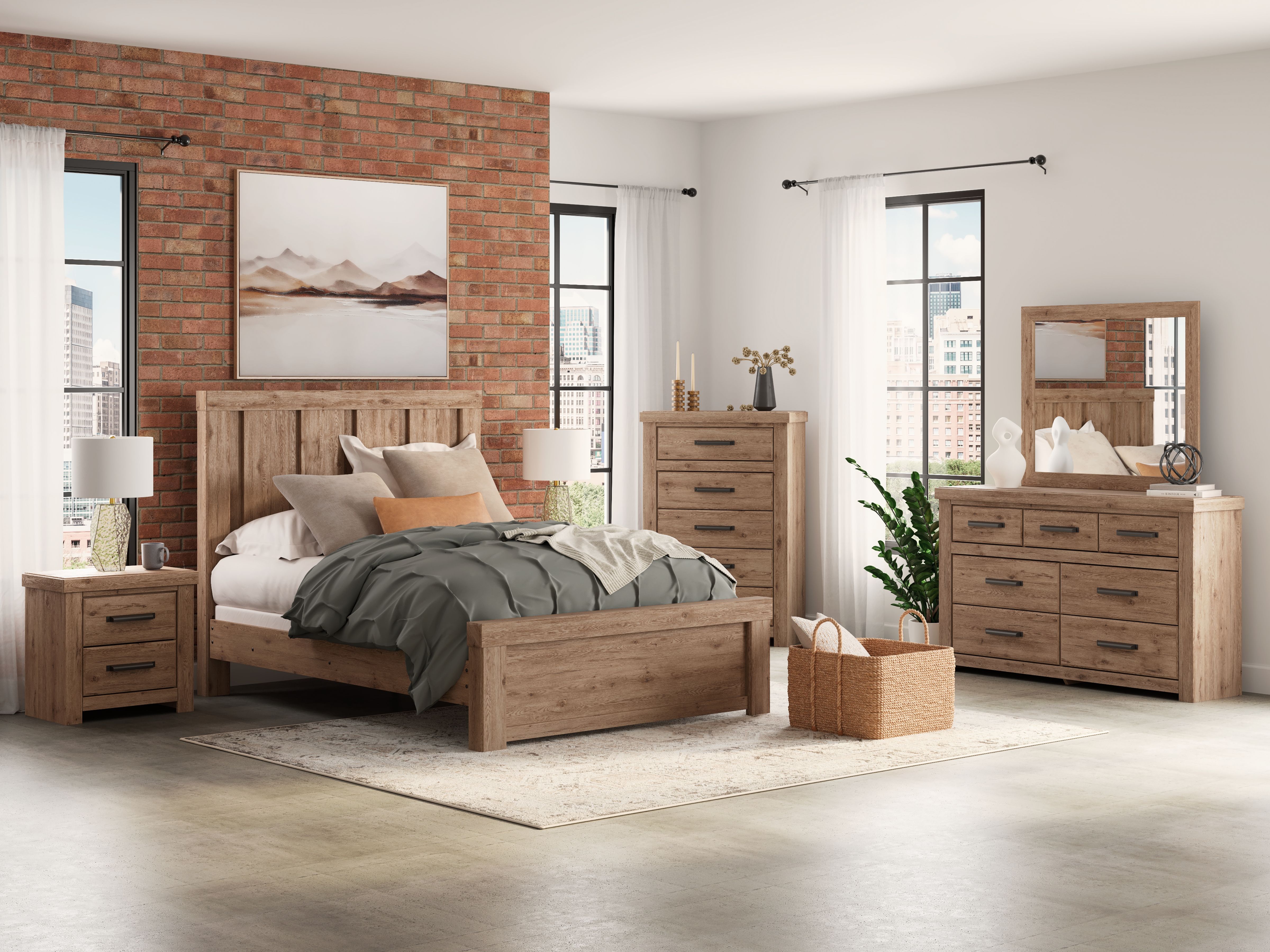 Ashley Furniture Oliandon - Seven Drawer Dresser - Light Brown - Image 9