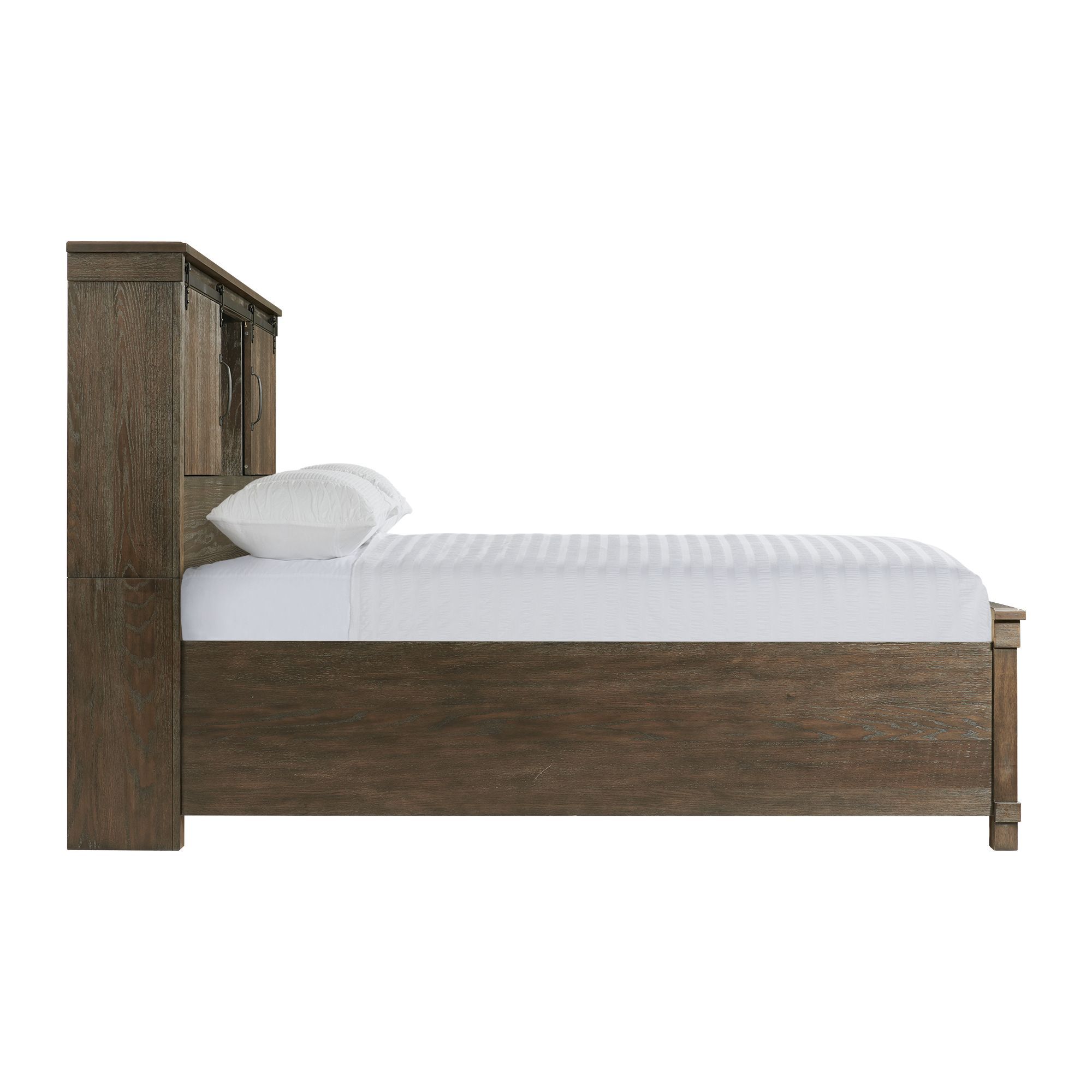 Scott - King Platform Storage Bed - Dark Brown