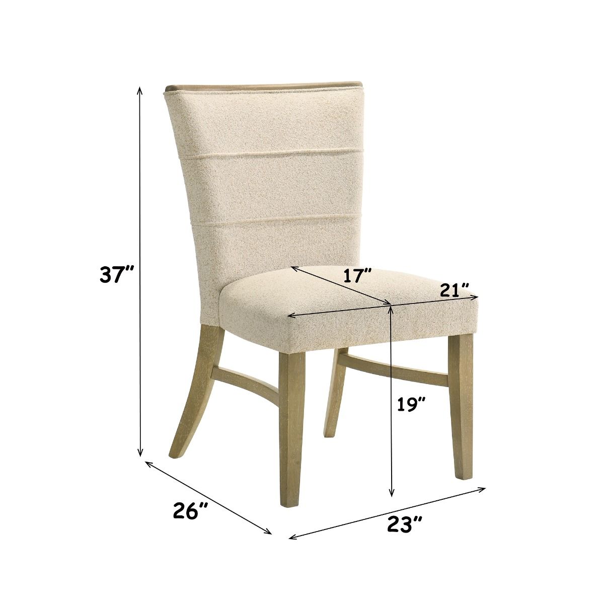 Olinda - Side Chair (Set of 2) - Linen, beige, view 7