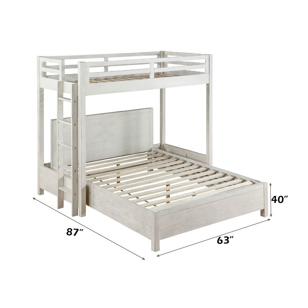 Celerina - Queen Bed - Weathered White, white, view 7