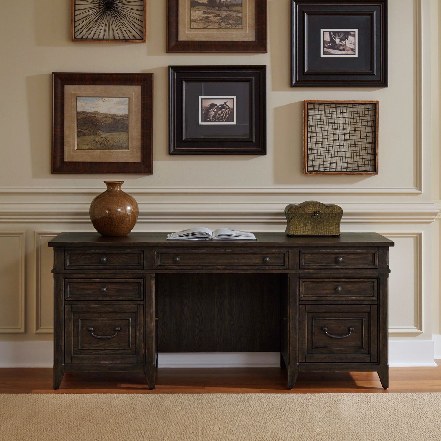 Liberty Furniture Paradise Valley - Executive Credenza - Brown