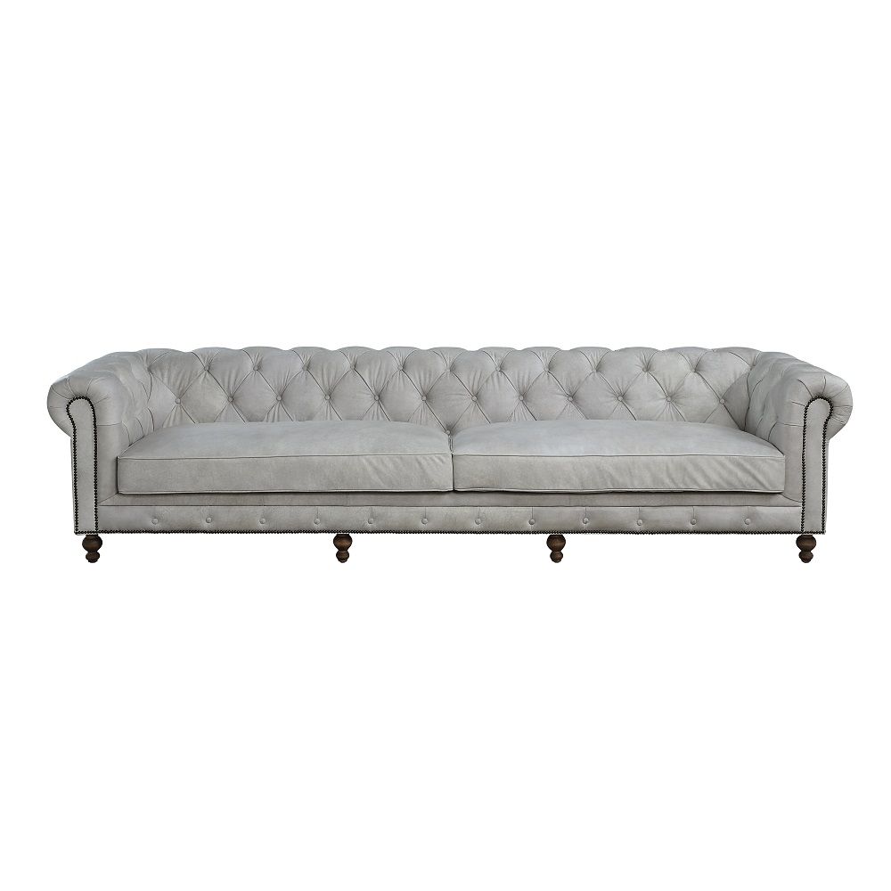 Ofer - Sofa - Vintage White Top Grain Leather, gray, view 3