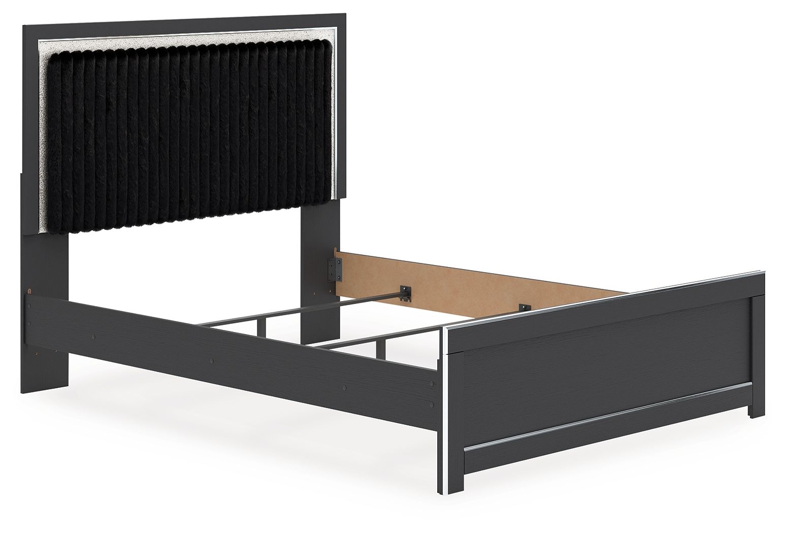 Zuraleus - Queen Upholstered Panel Bed - Black