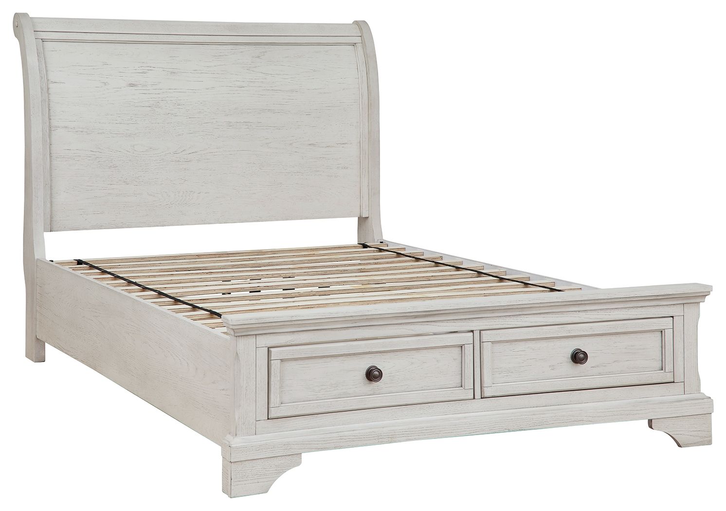 Ashley Furniture Robbinsdale - Full Sleigh Storage Bed - Antique White - Image 4