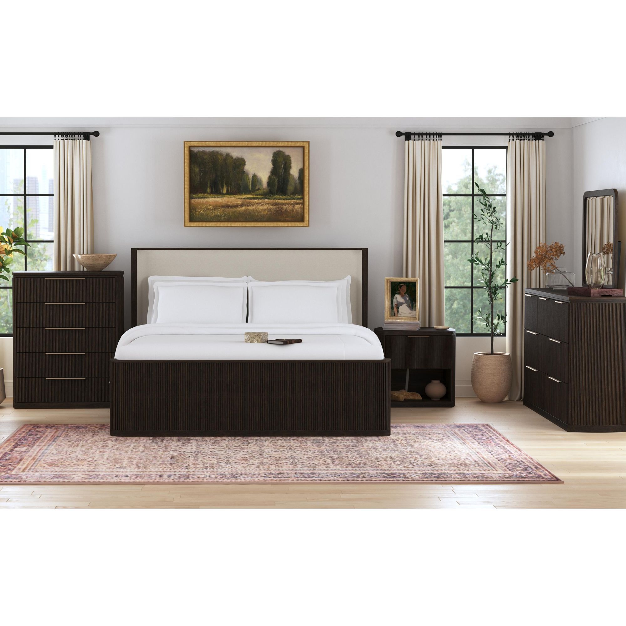 Sylvie - 7-Drawer Dresser - Dark Brown