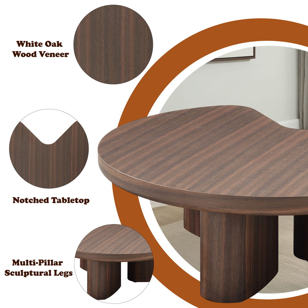 Yoab - Coffee Table - Smoked Oak, light brown, view 7