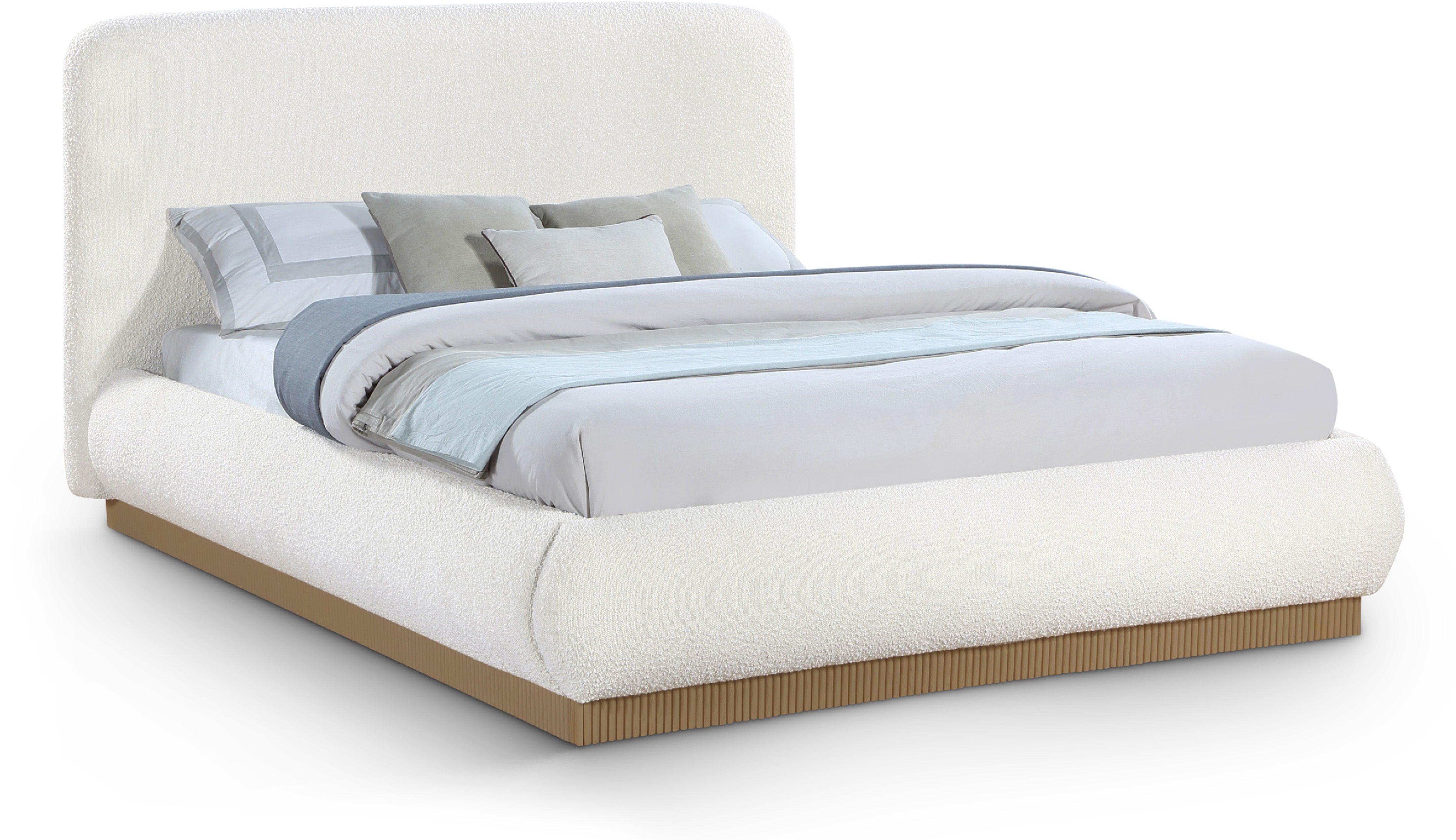 Rigby - King Bed With Natural Base - Cream