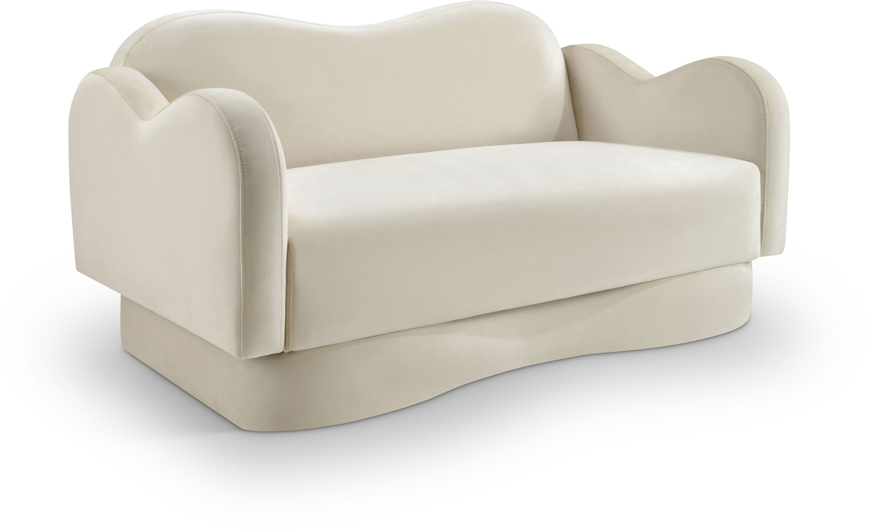 Bloom - Velvet Loveseat - Cream