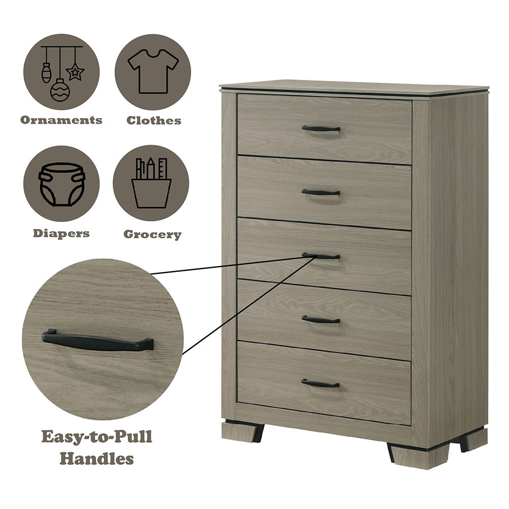 Joanna - Chest - Weathered Gray, gray, view 5